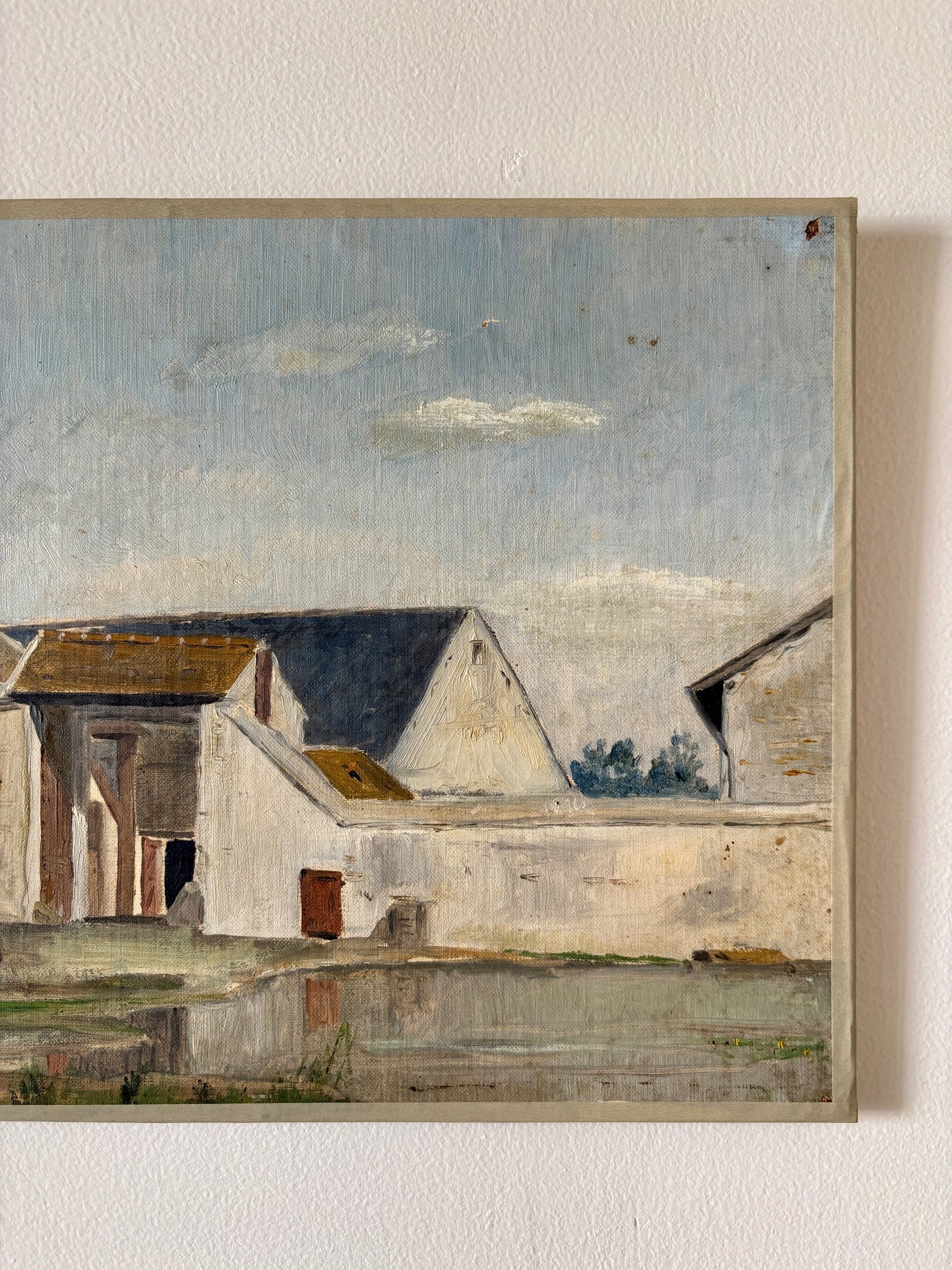 peinture-huile-toile-maison-personnage-art-vintage-axs-design-paris-france