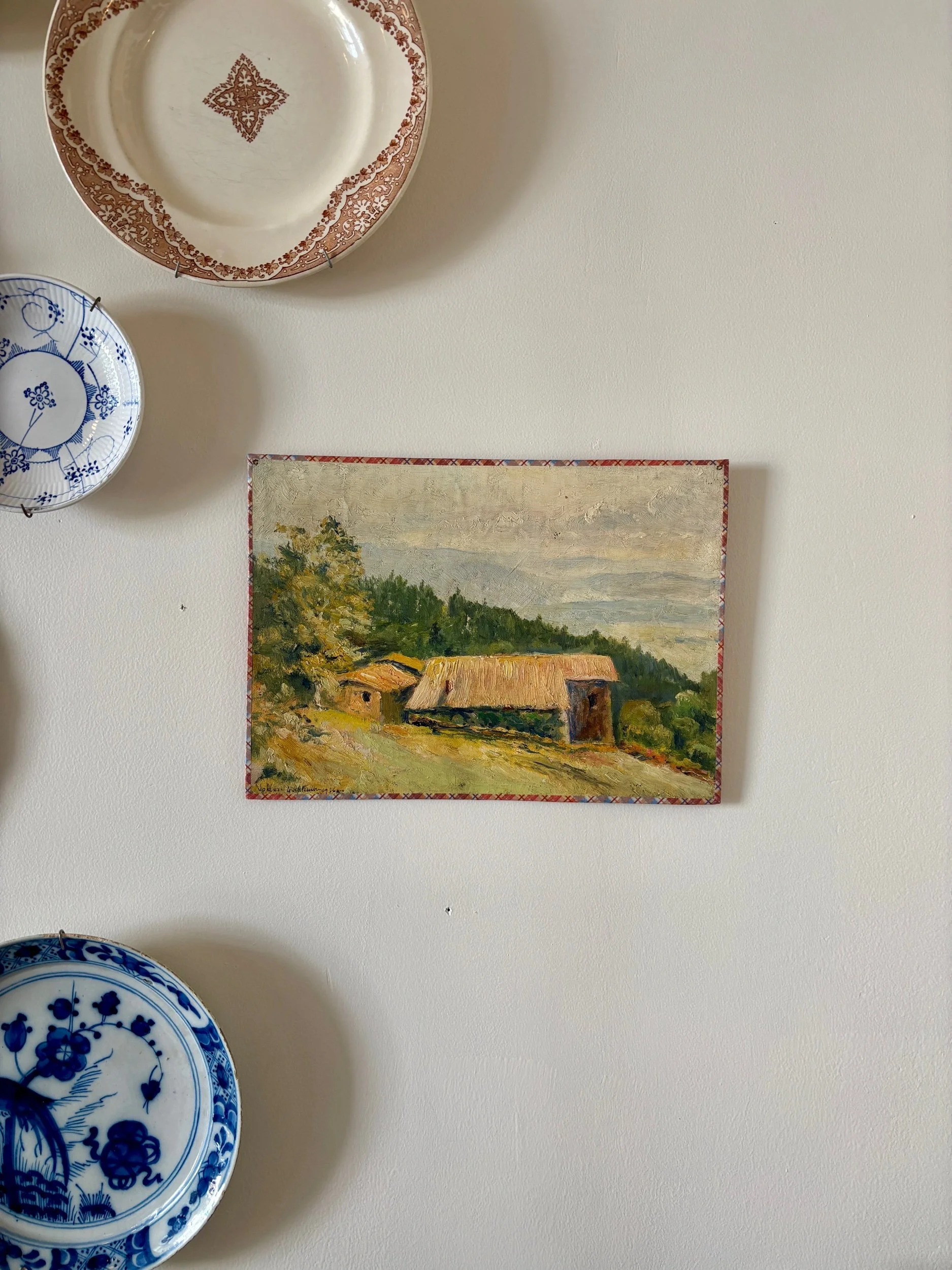 peinture-huile-toile-foret-maison-1-art-decoration-vintage-axs-design-paris-france