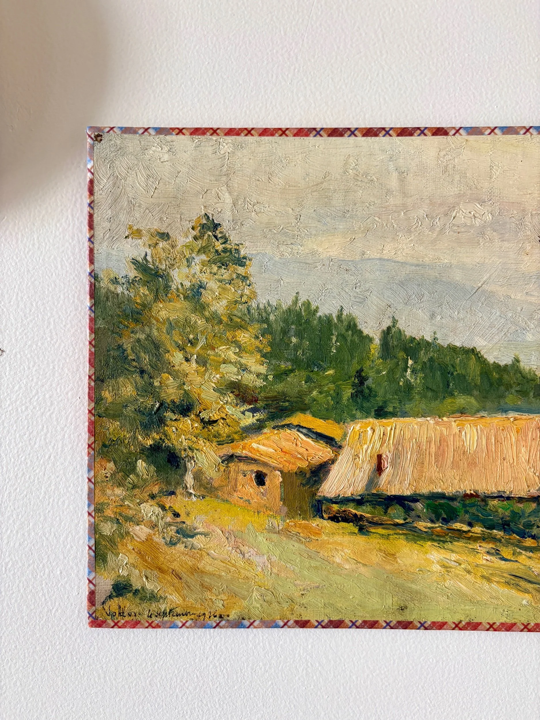 peinture-huile-toile-foret-maison-1-art-decoration-vintage-axs-design-paris-france