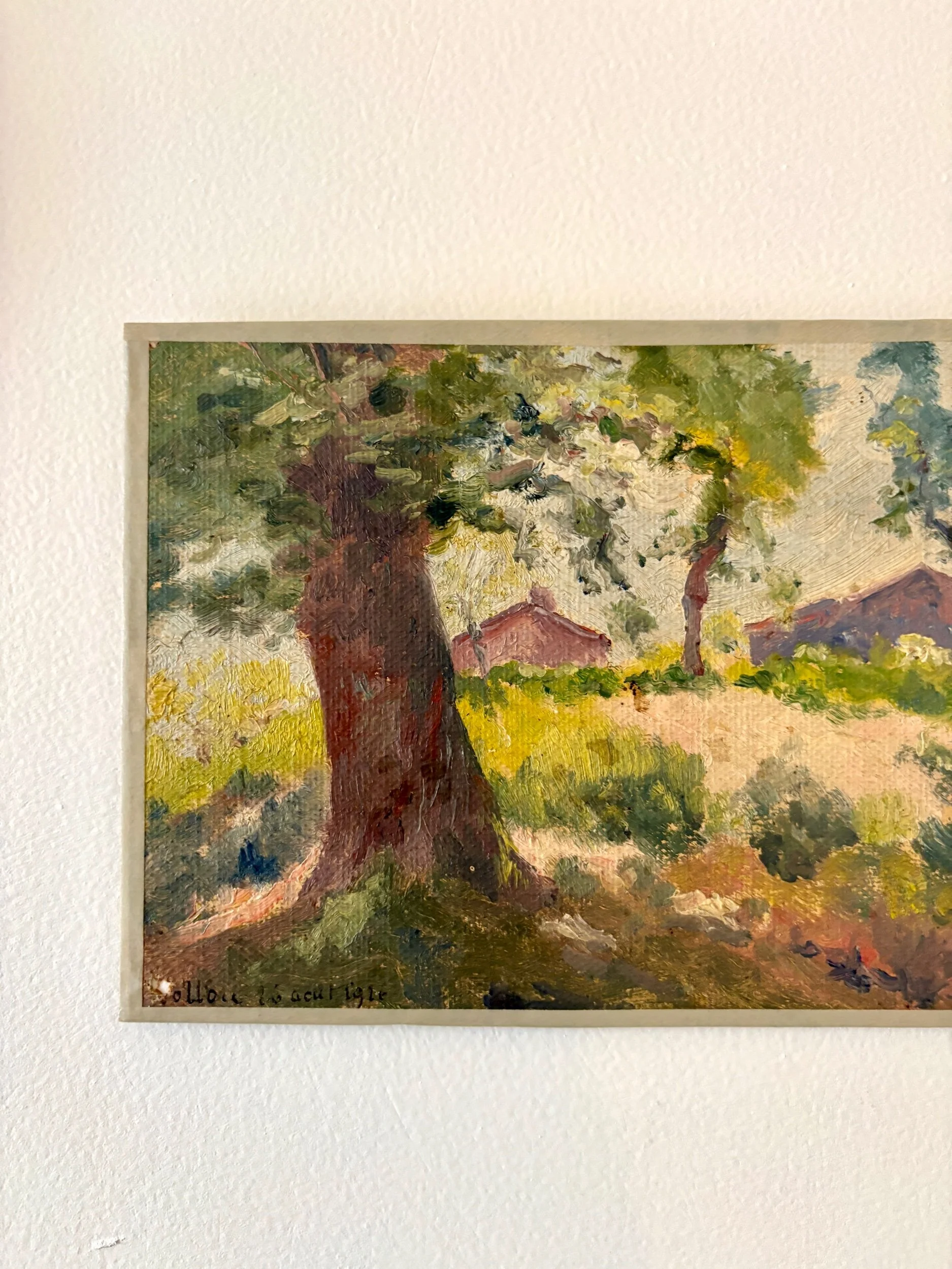 peinture-huile-toile-foret-maisons-art-decoration-vintage-axs-design-paris-france