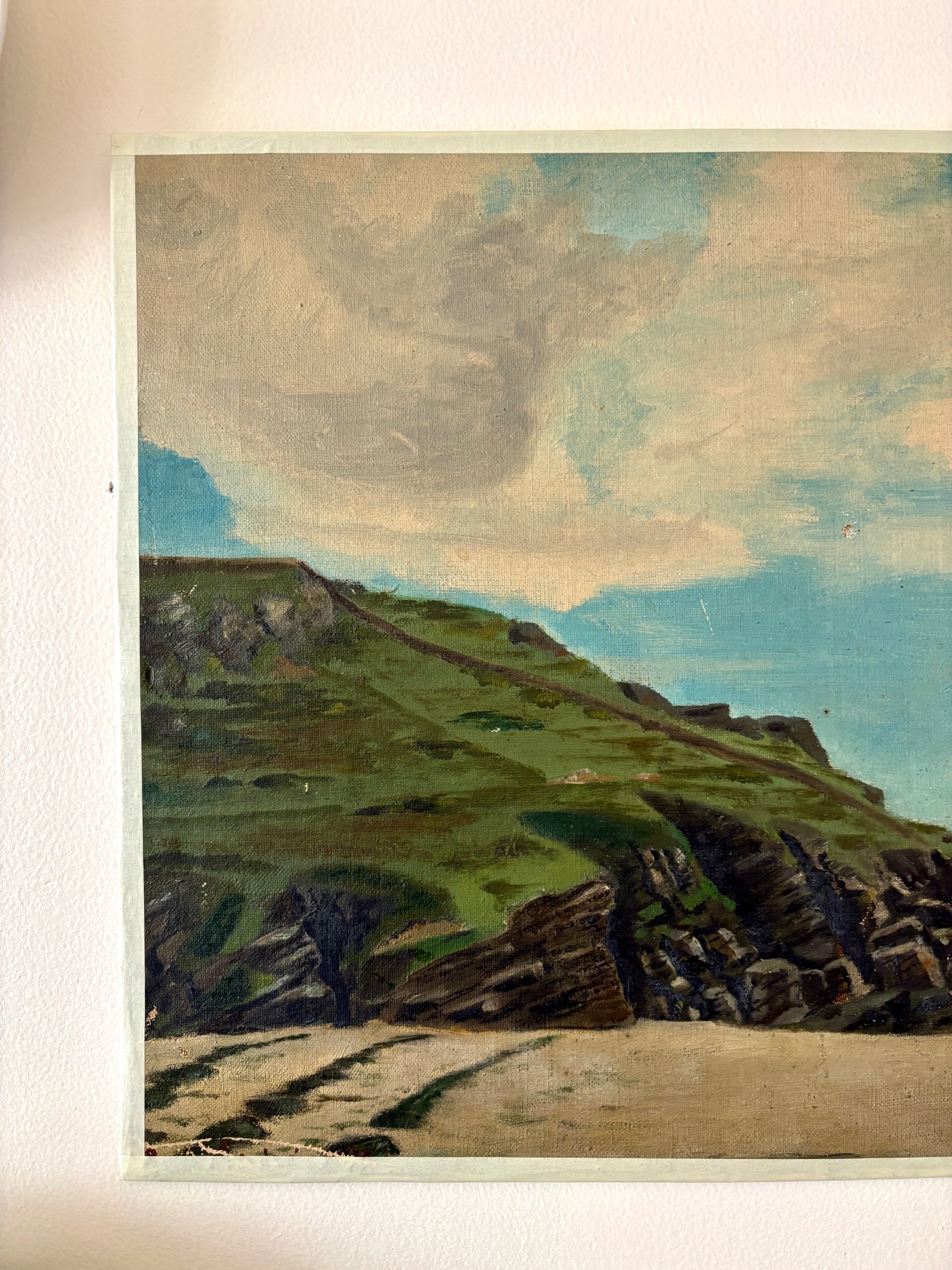 peinture-huile-toile-plage-rocher-mer-art-decoration-vintage-axs-design-paris-france