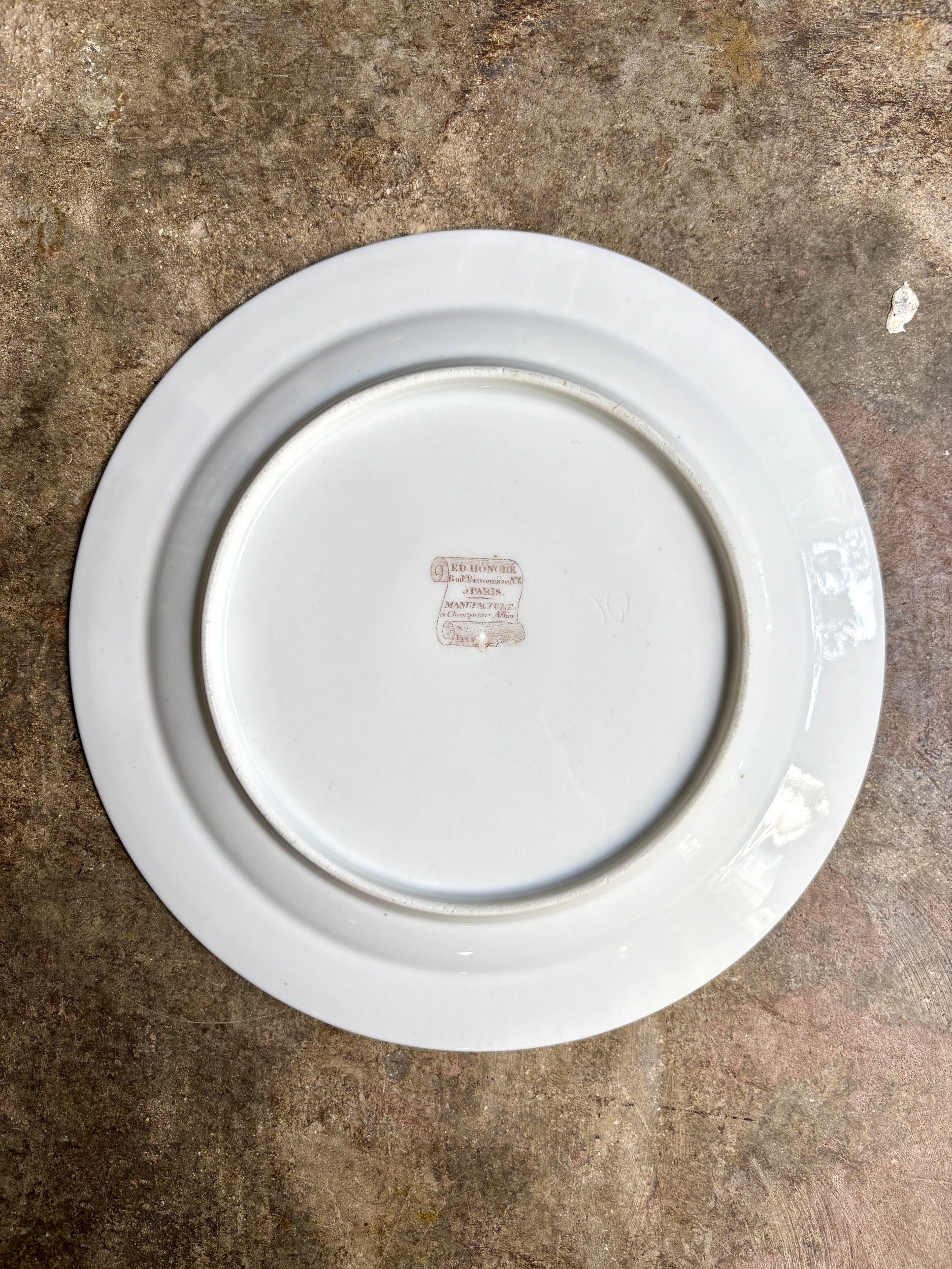 assiette-plate-ed-honore-porcelaine-vaisselle-vintage-axs-design-paris-france