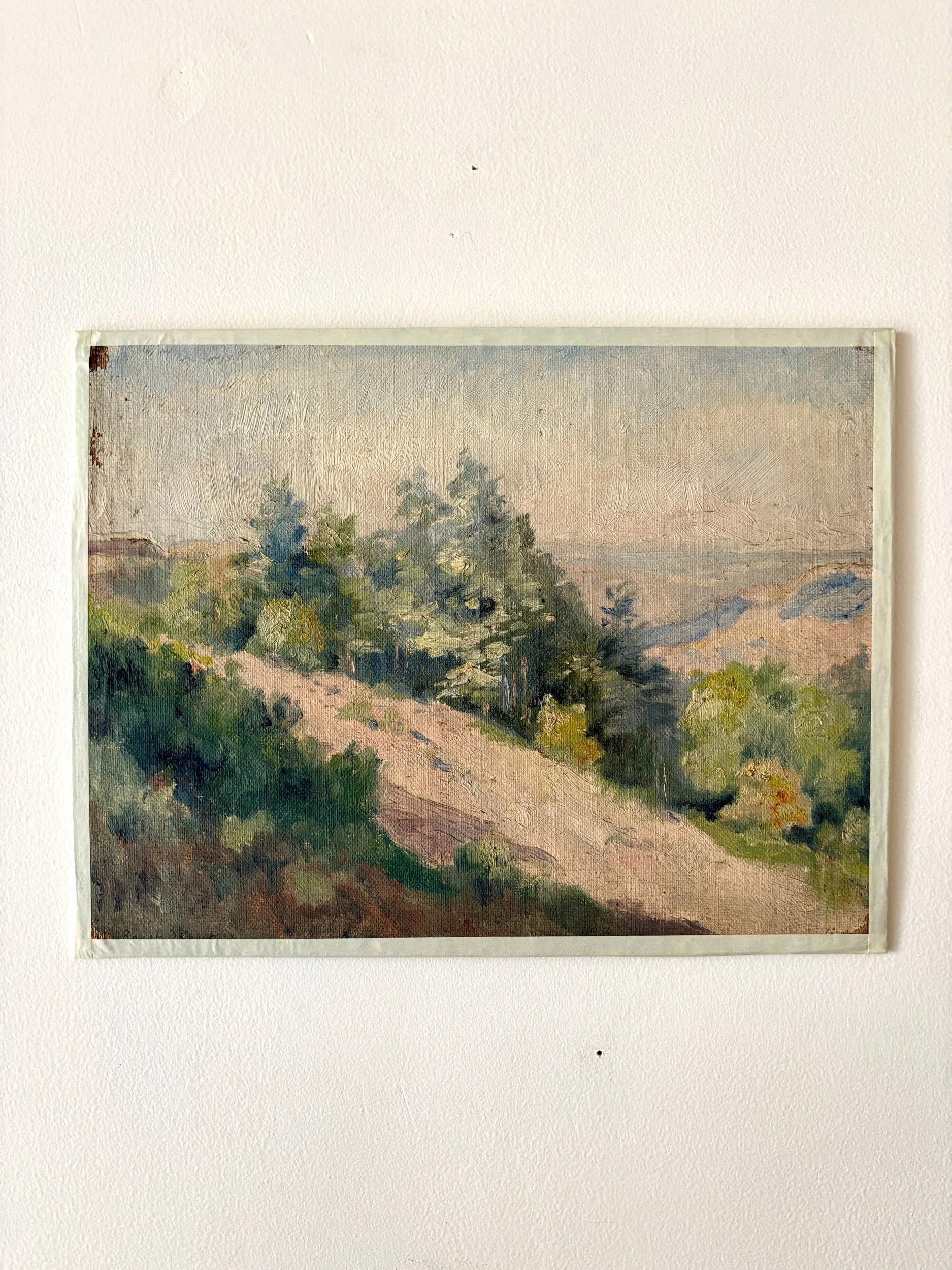 peinture-huile-toile-foret-57-art-decoration-vintage-axs-design-paris-france