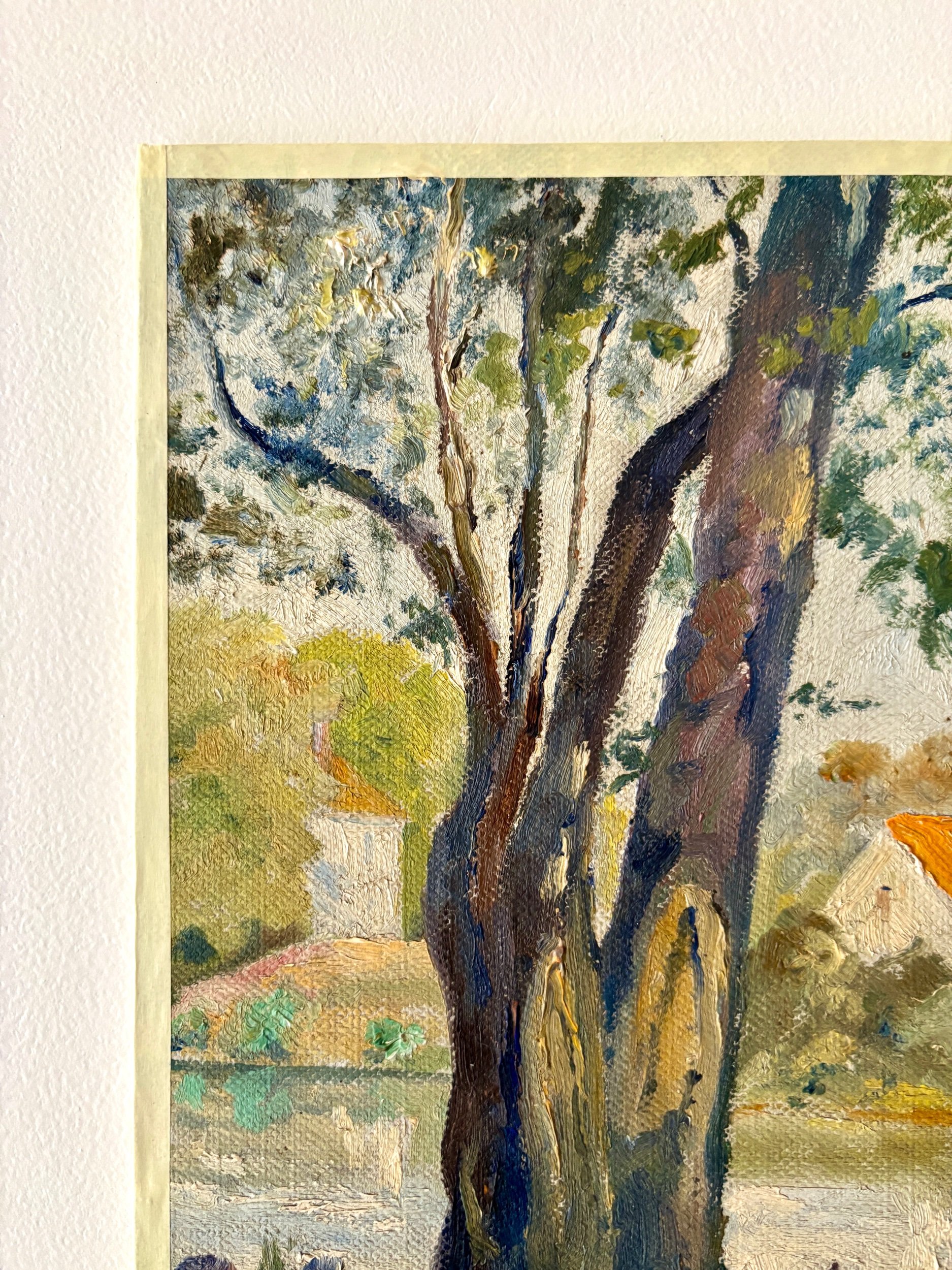 peinture-huile-toile-arbre-riviere-maisons-art-decoration-vintage-axs-design-paris-france