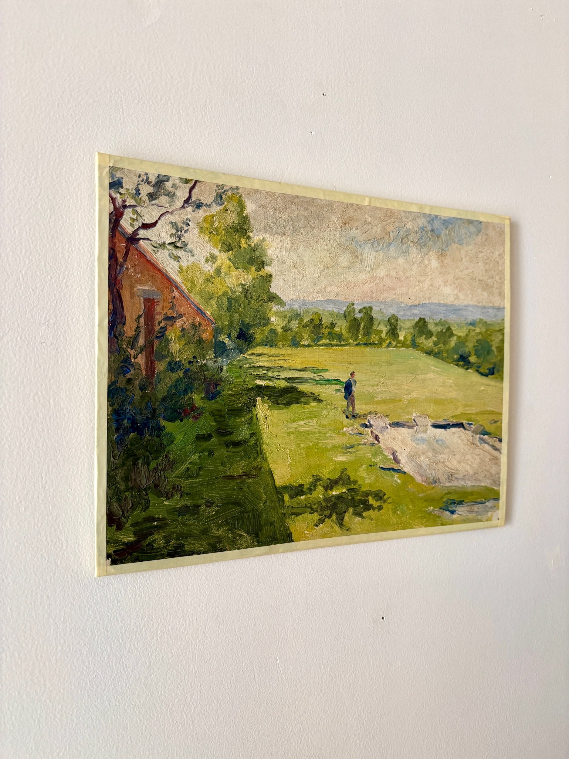 peinture-huile-toile-maison-jardin-personnage-62-art-decoration-vintage-axs-design-paris-france