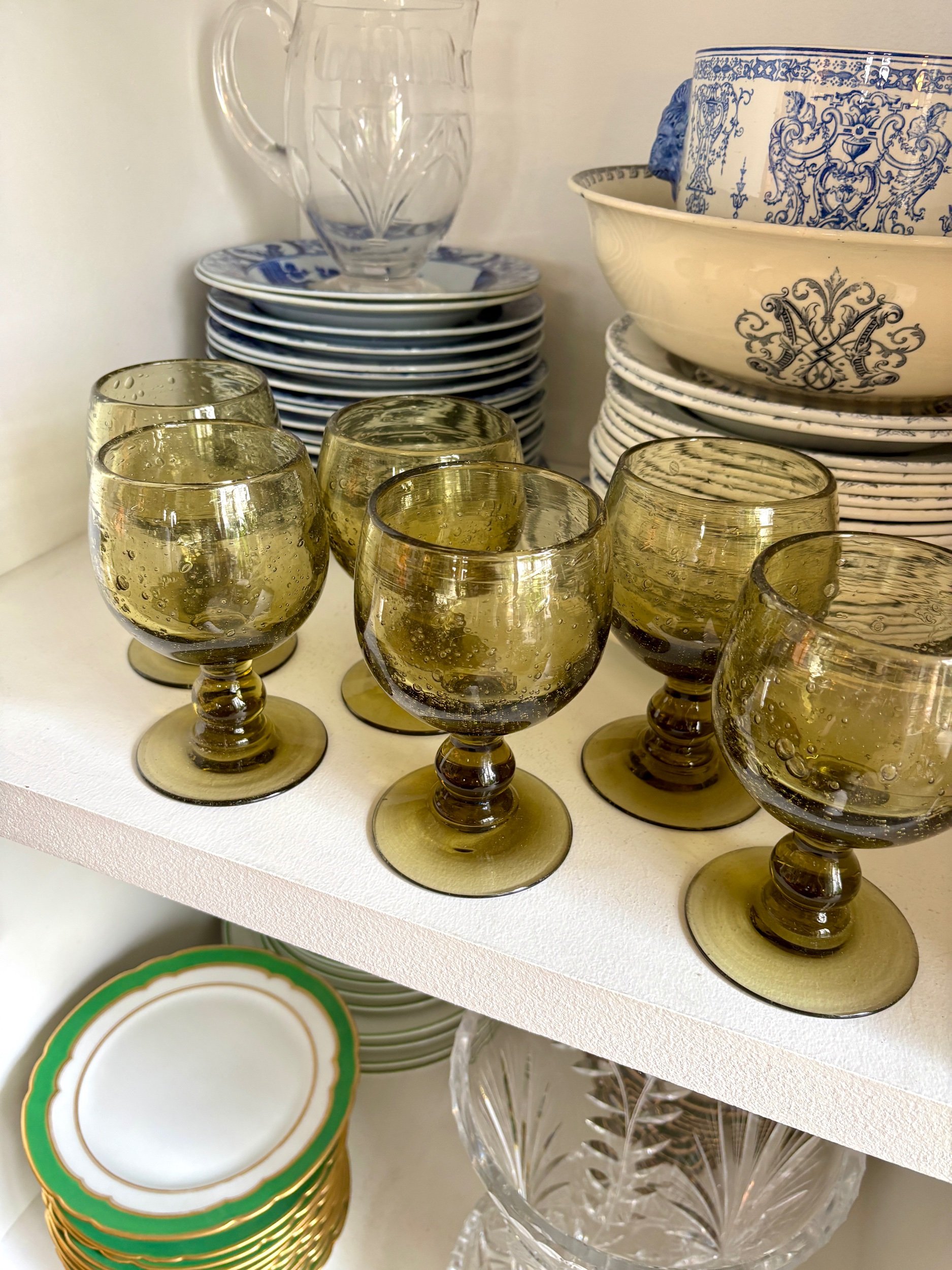 6-verres-verre-souffle-vert-vaiselle-decoration-vintage-axs-design-paris-france