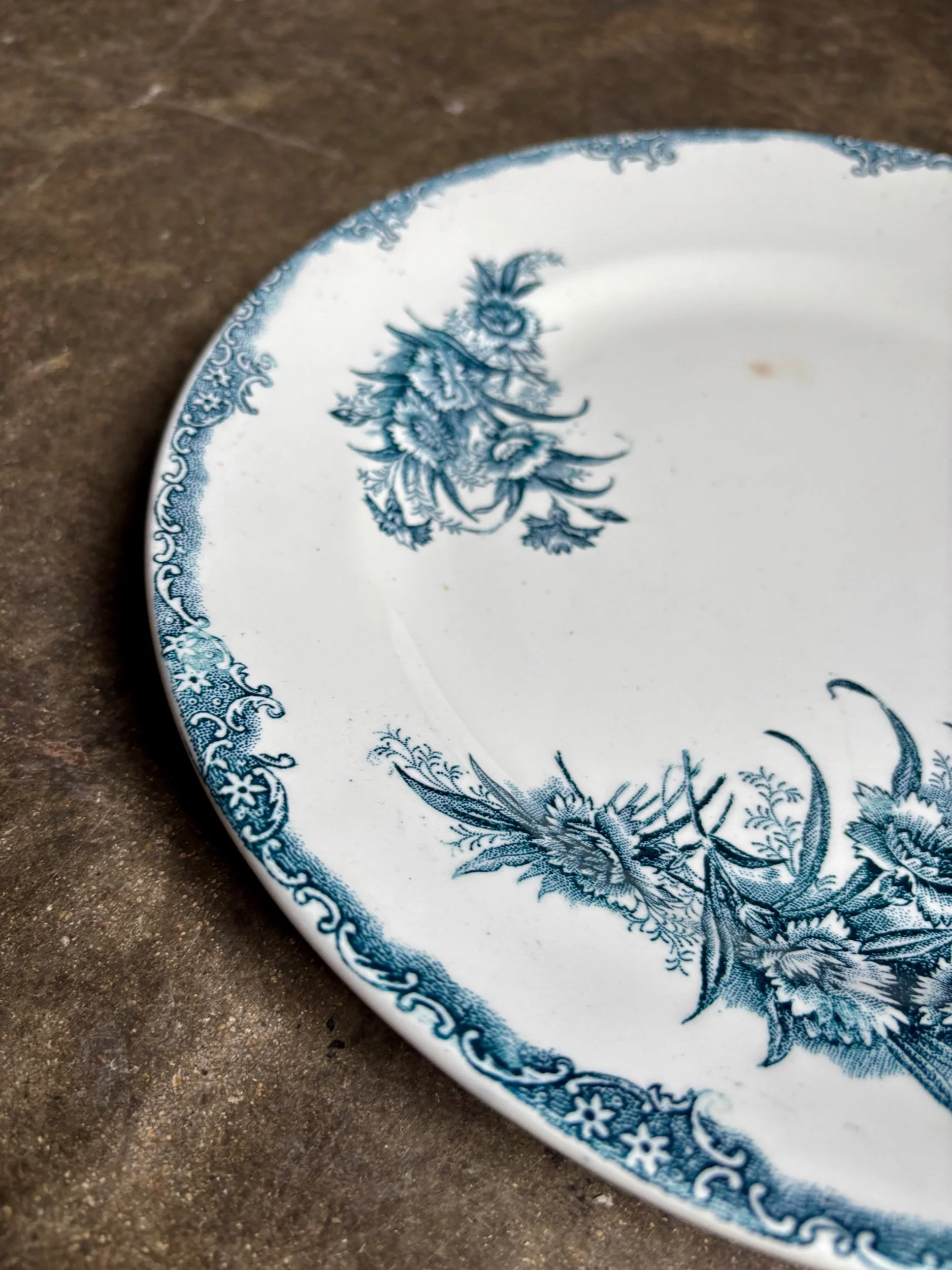 plat-rond-clairefontaine-leon-graves-oeillets-terre-de-fer-blanc-bleu-vaisselle-vintage-axs-design-paris-france
