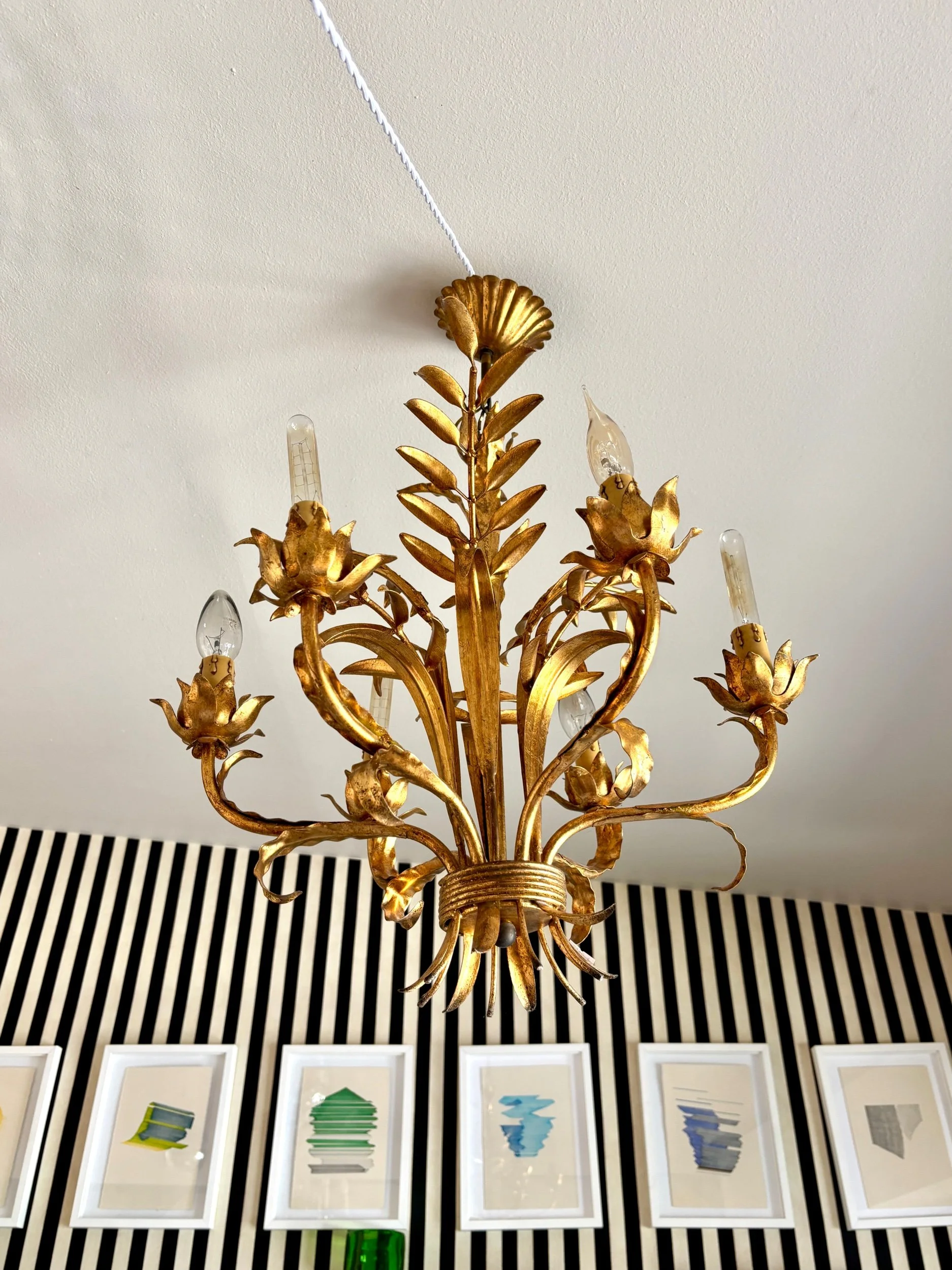 lustre-metal-dore-feuilles-luminaire-vintage-axs-design-paris-france