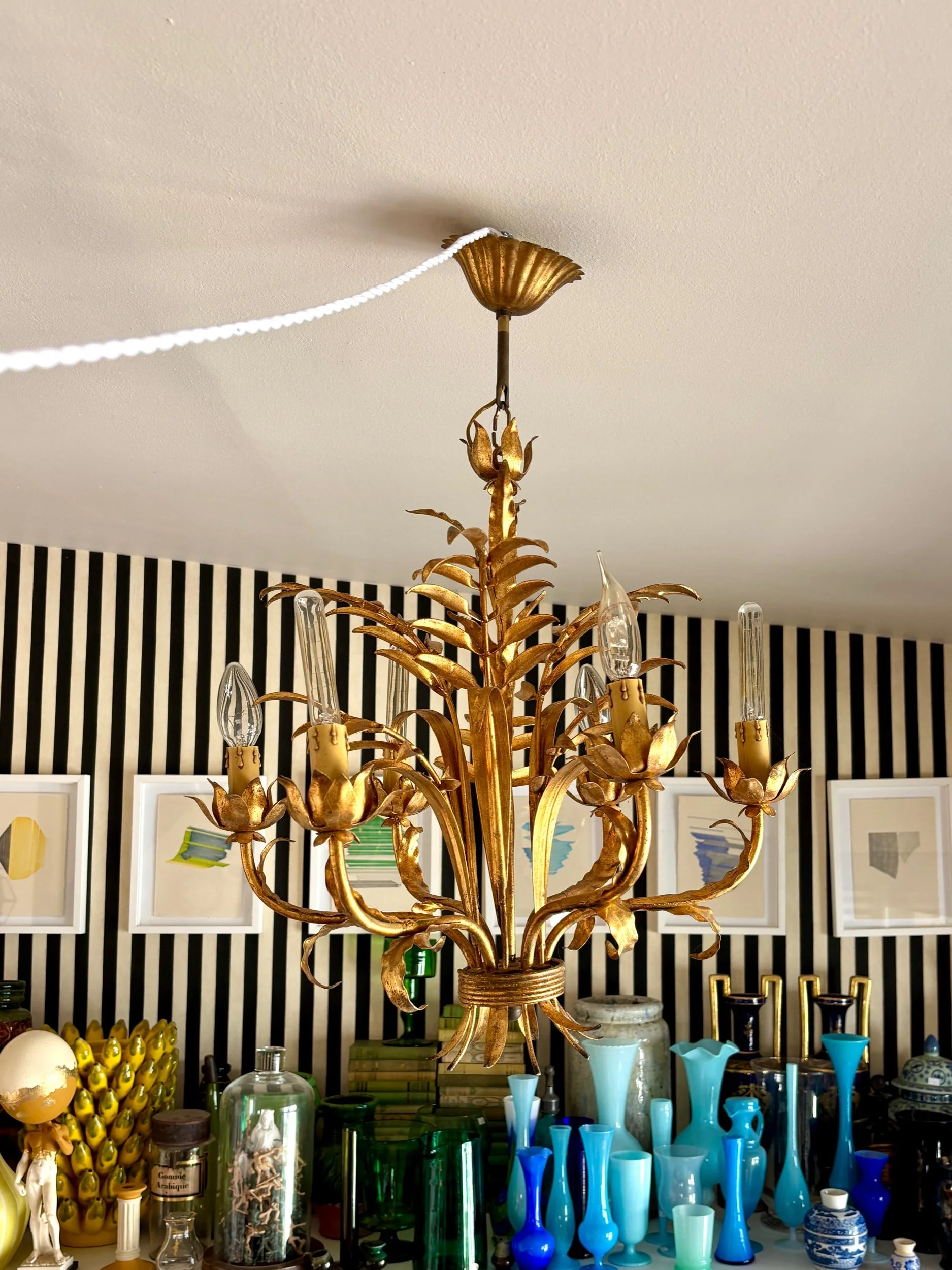 lustre-metal-dore-feuilles-luminaire-vintage-axs-design-paris-france