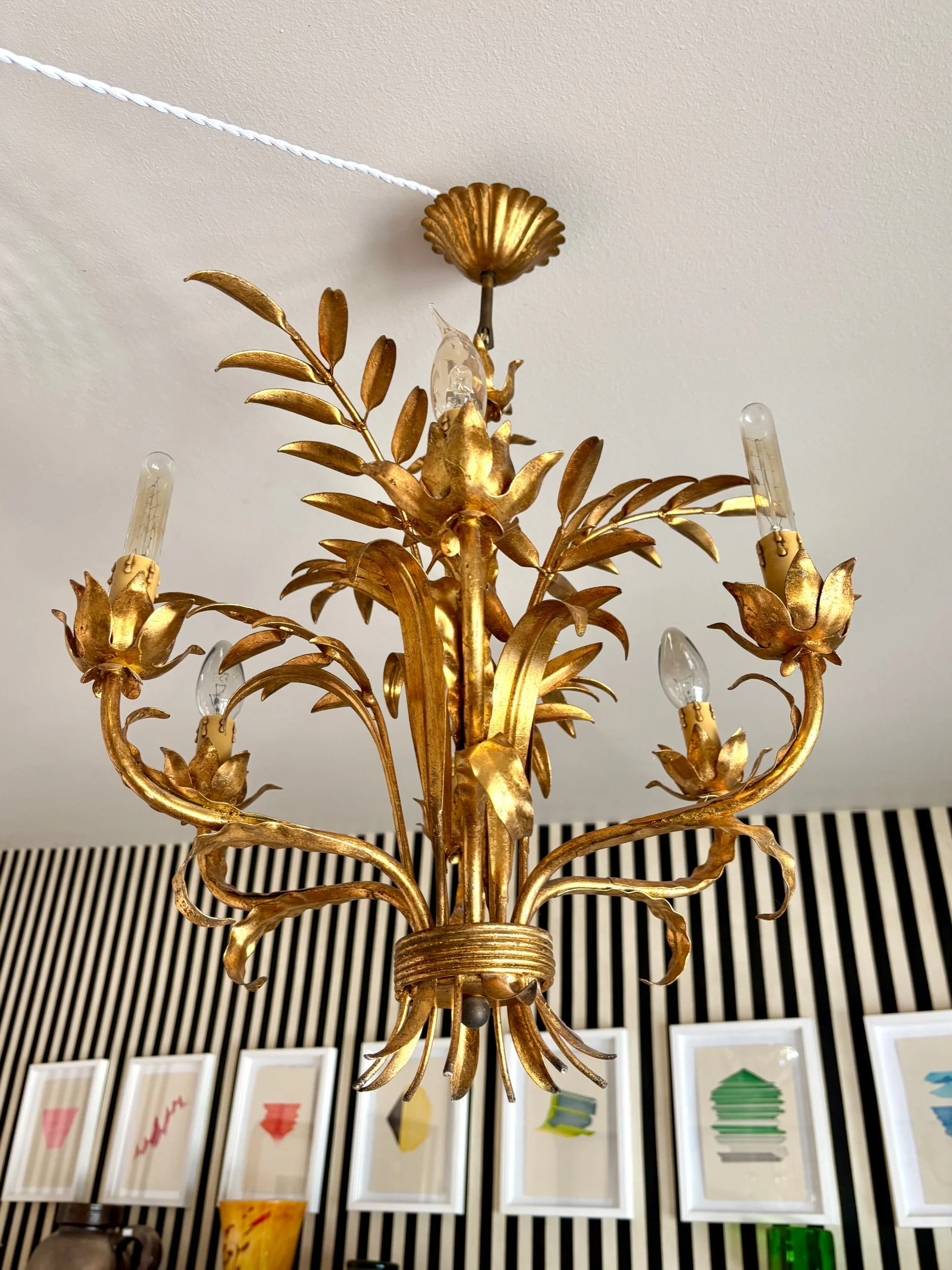 lustre-metal-dore-feuilles-luminaire-vintage-axs-design-paris-france