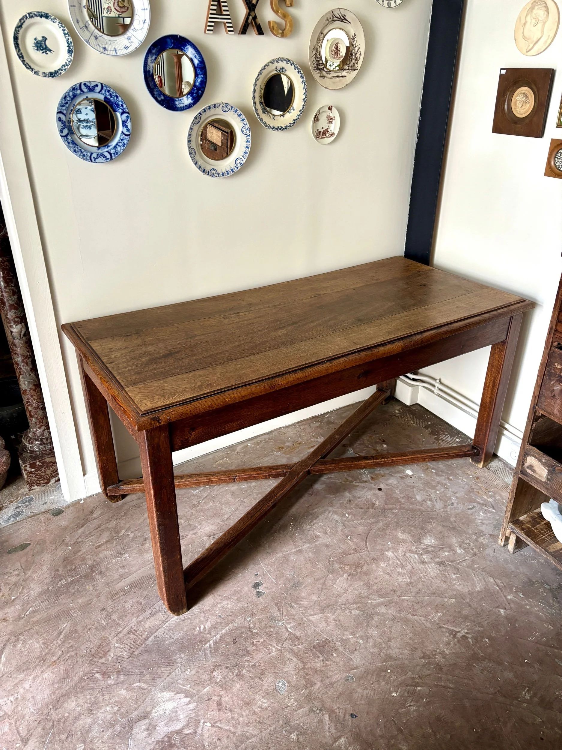 table-manger-bureau-bois-fonce-meuble-vintage-axs-design-paris-france