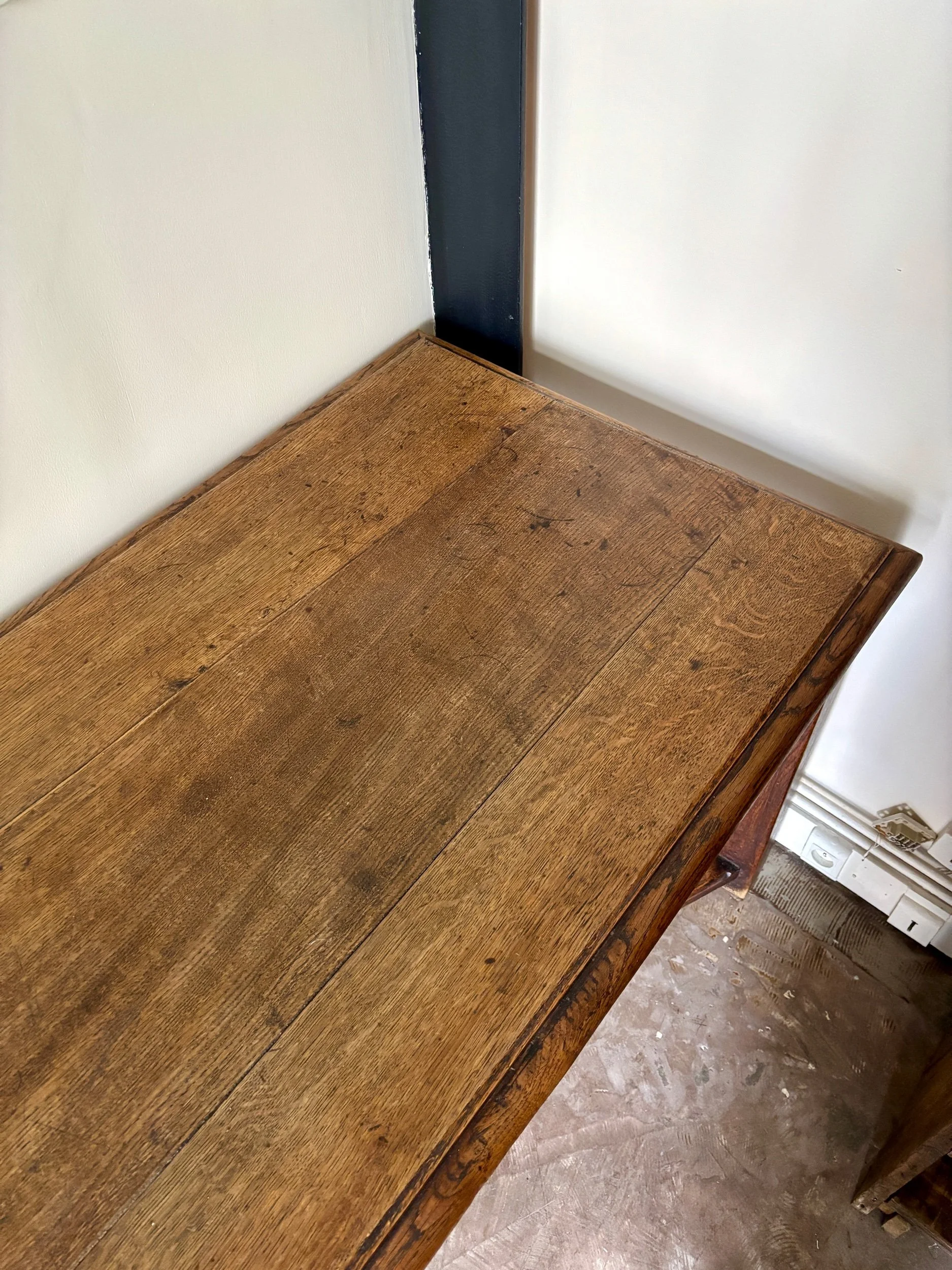 table-manger-bureau-bois-fonce-meuble-vintage-axs-design-paris-france