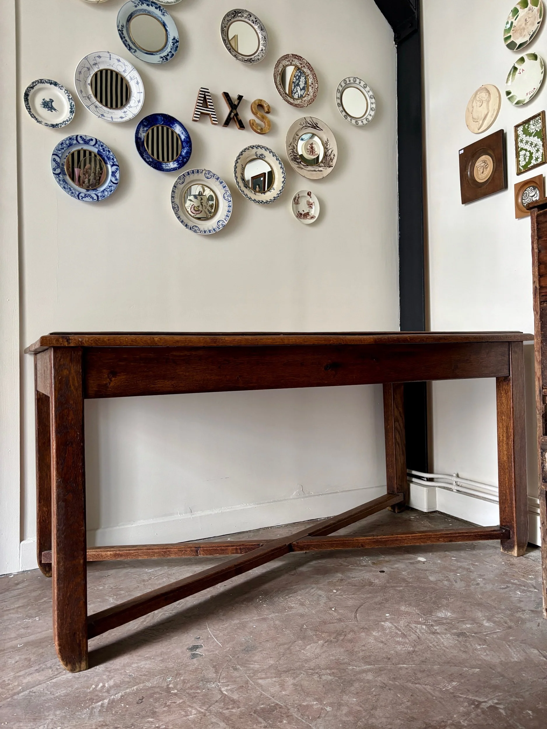 table-manger-bureau-bois-fonce-meuble-vintage-axs-design-paris-france
