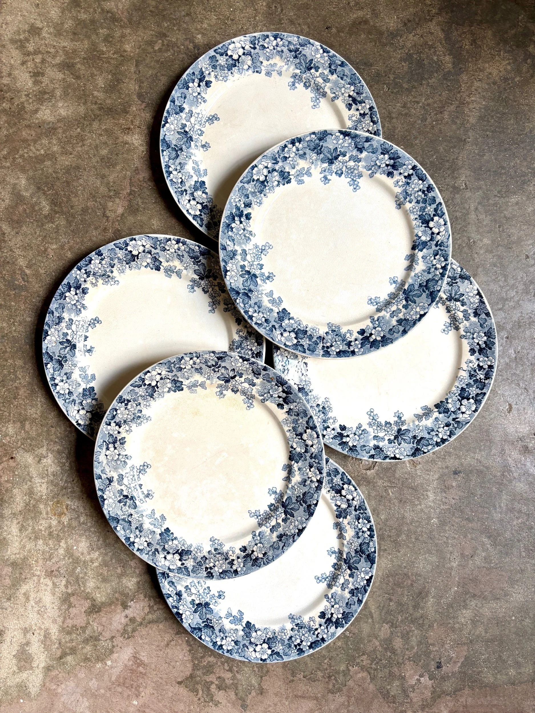 assiettes-plates-sarreguemines-recamier-terre-fer-bleu-vaisselle-vintage-axs-design-paris-france