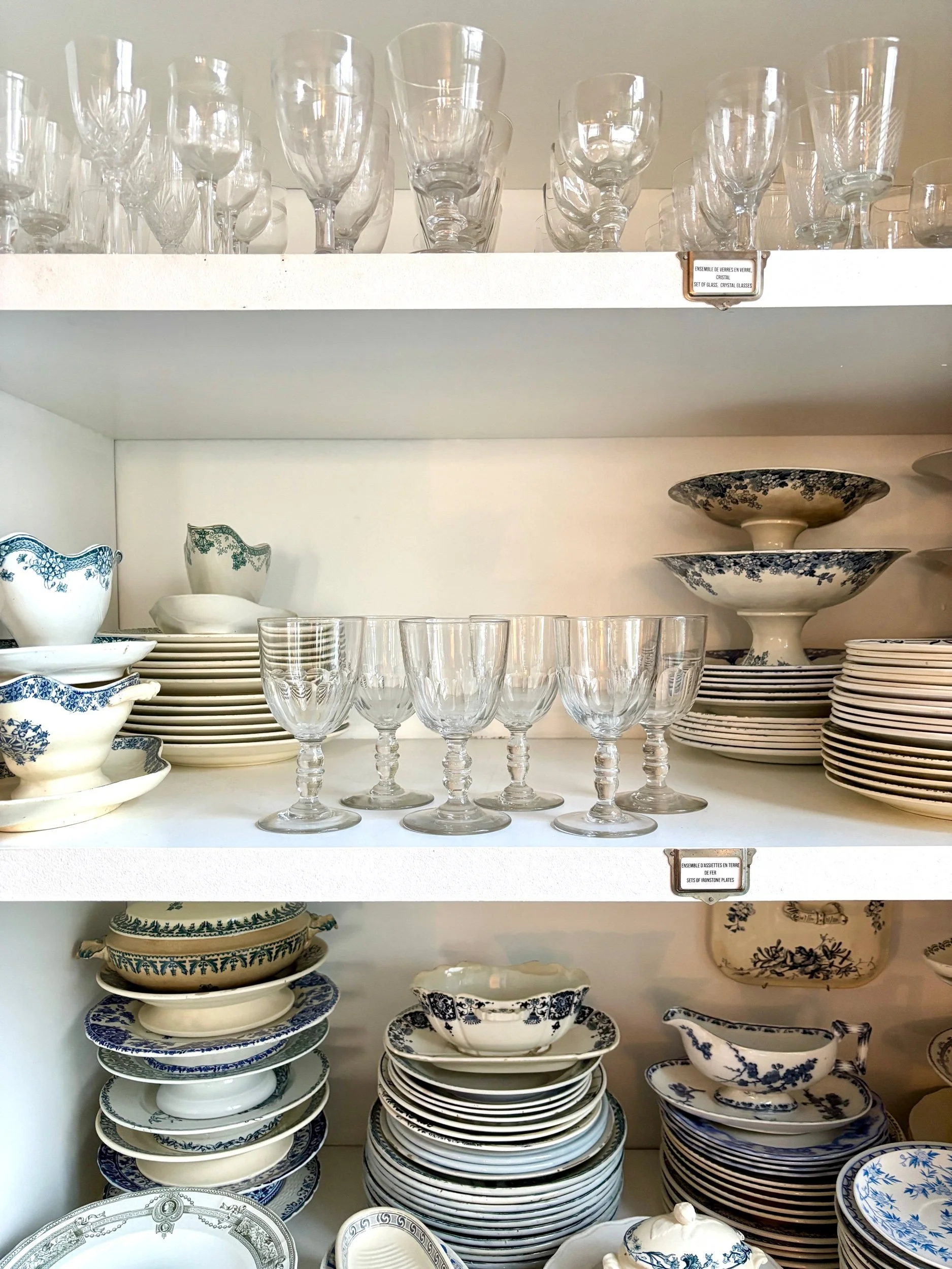 6 verres à pied en cristal attribués à Baccarat, modèle Gondole