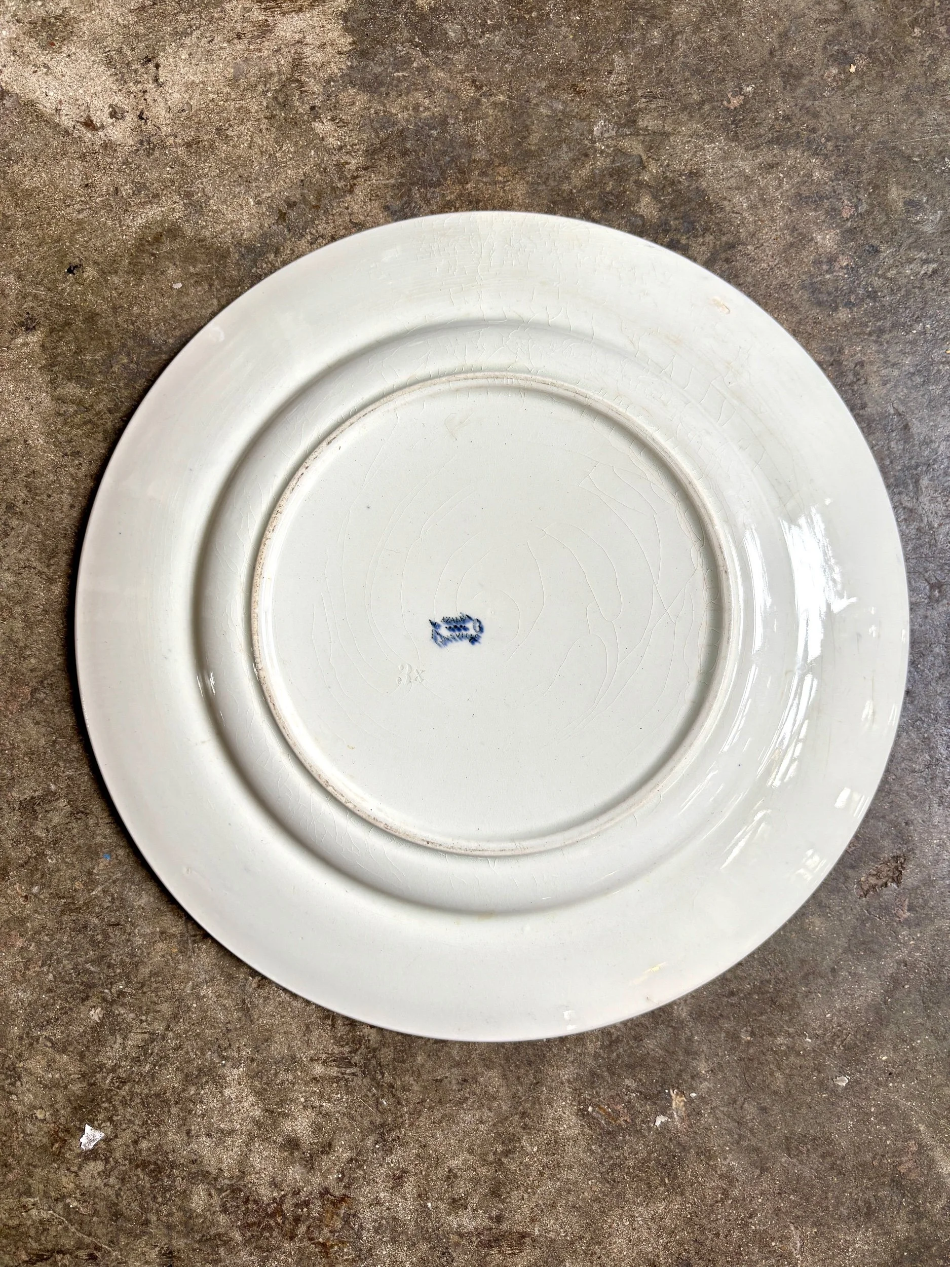 grand-plat-rond-terre-de-fer-azalea-blanc-bleu-luneville-vaisselle-vintage-axs-design-paris-france