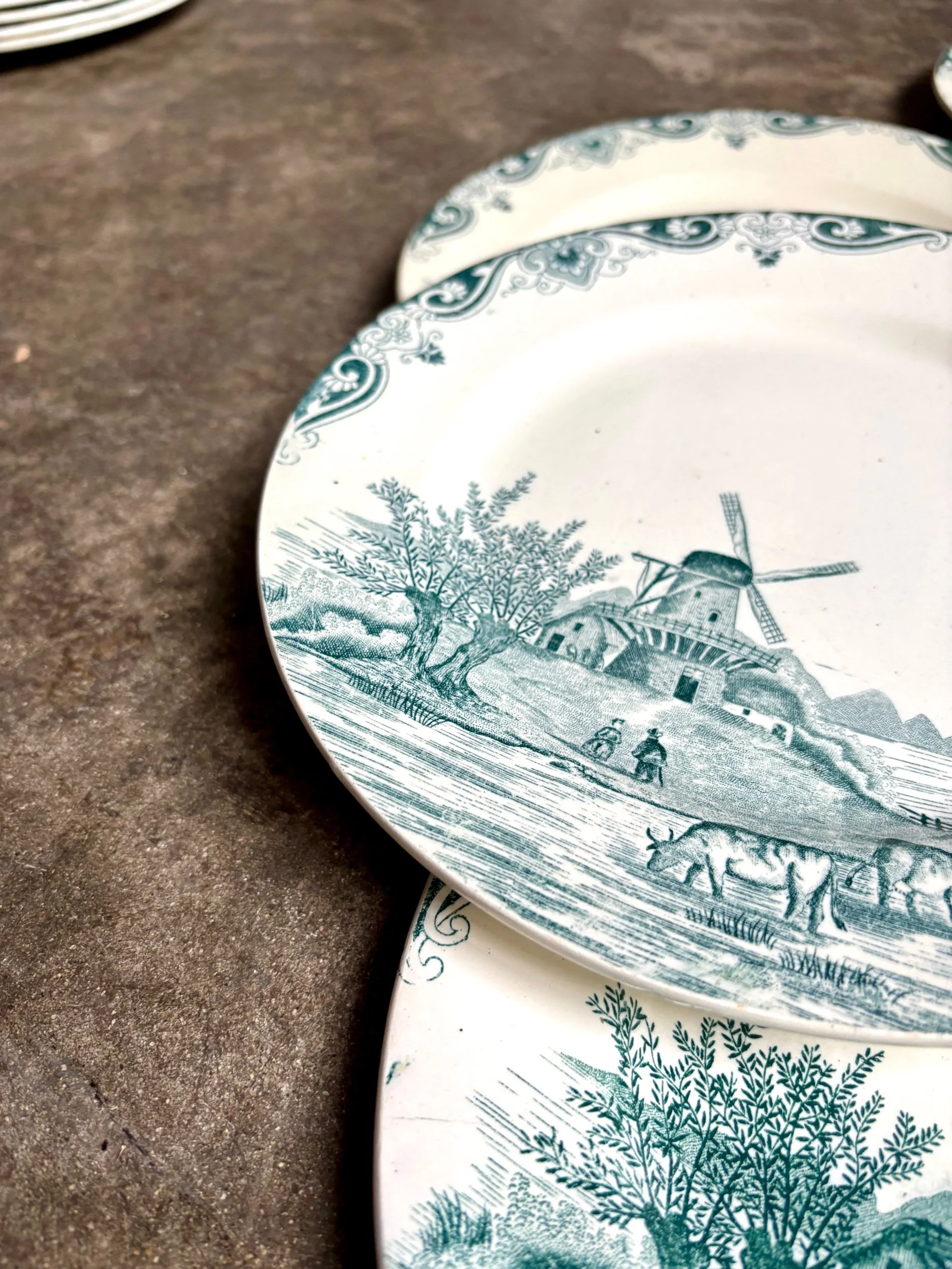 6-assiettes-plates-3-salins-delft-terre-de-fer-blanc-bleu-vaisselle-vintage-axs-design-paris-france