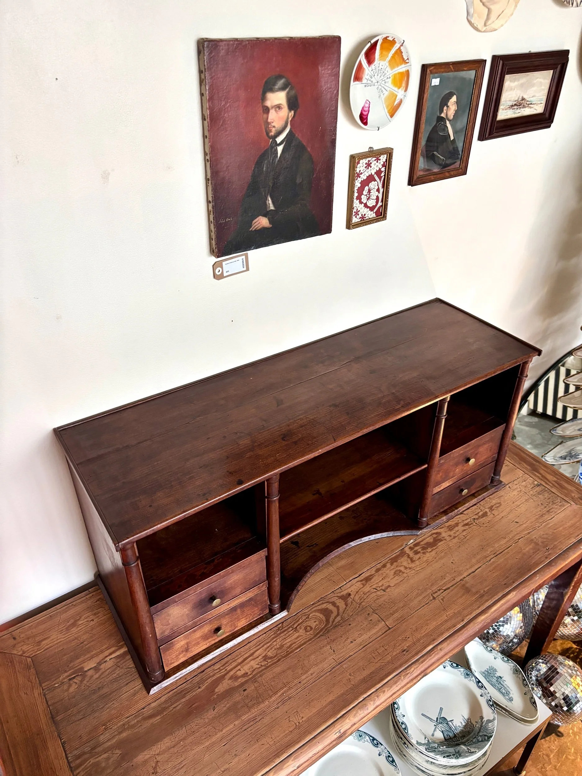meuble-rangement-cabinet-4-tiroirs-bois-fonce-mobilier-classique-vintage-axs-design-paris-france