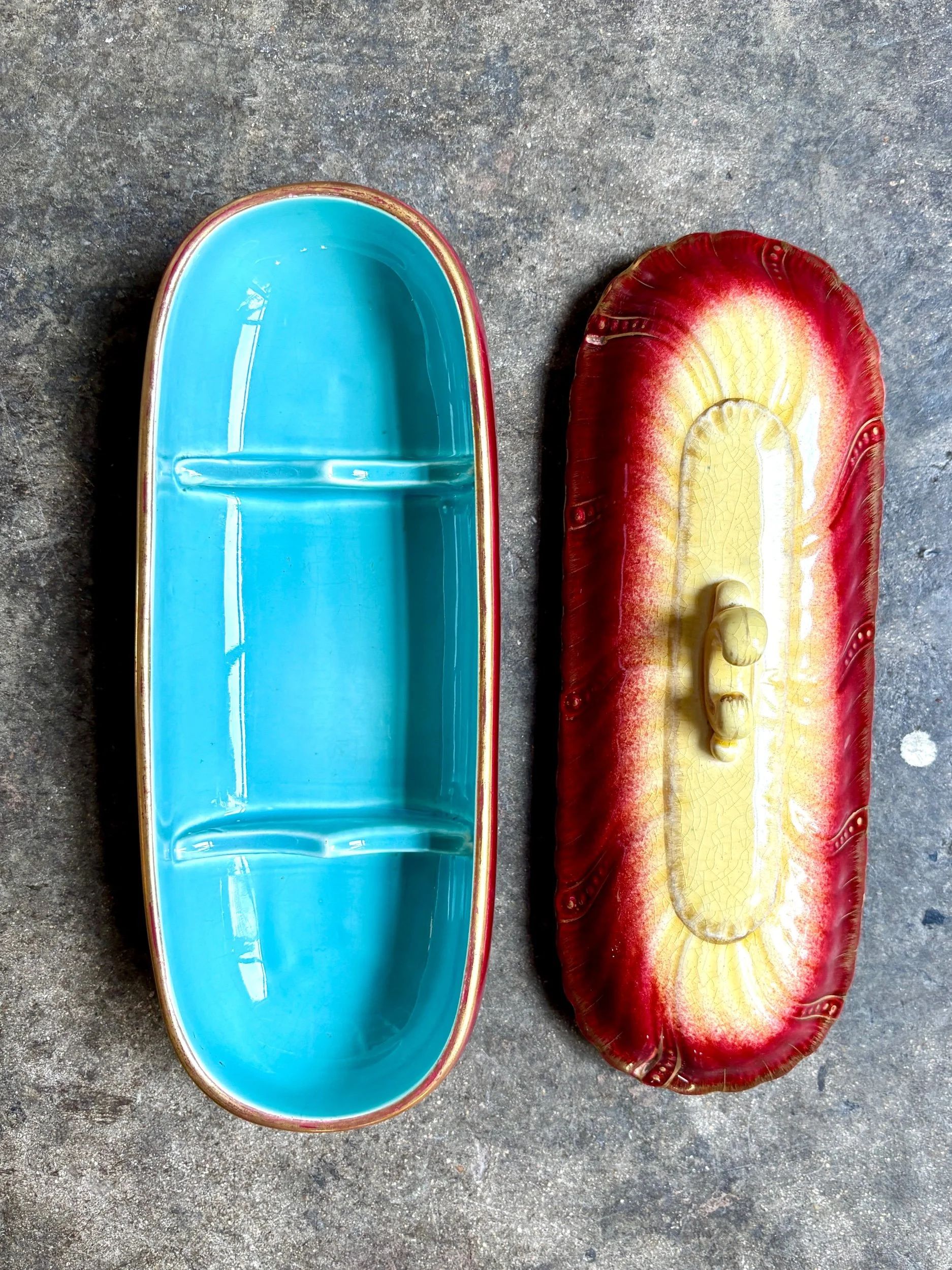 boite-peigne-vide-poche-vermont-freres-faience-bordeaux-ocre-dore-bleu-decoration-rangement-vintage-axs-design-paris-france