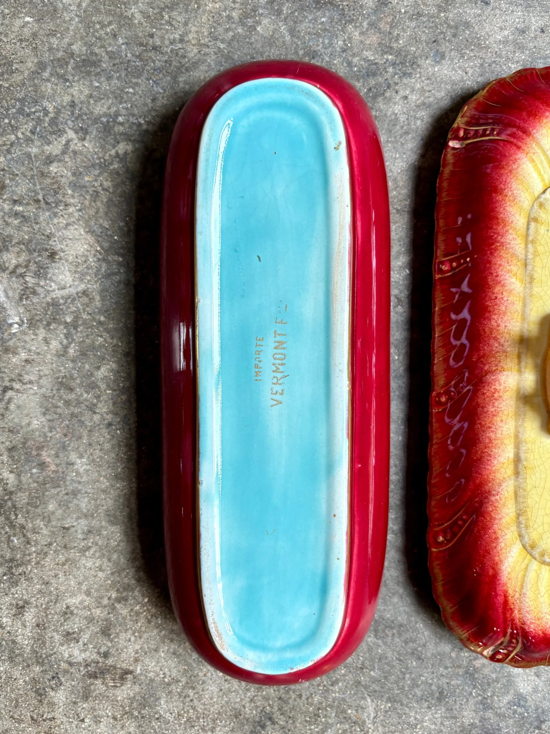 boite-peigne-vide-poche-vermont-freres-faience-bordeaux-ocre-dore-bleu-decoration-rangement-vintage-axs-design-paris-france