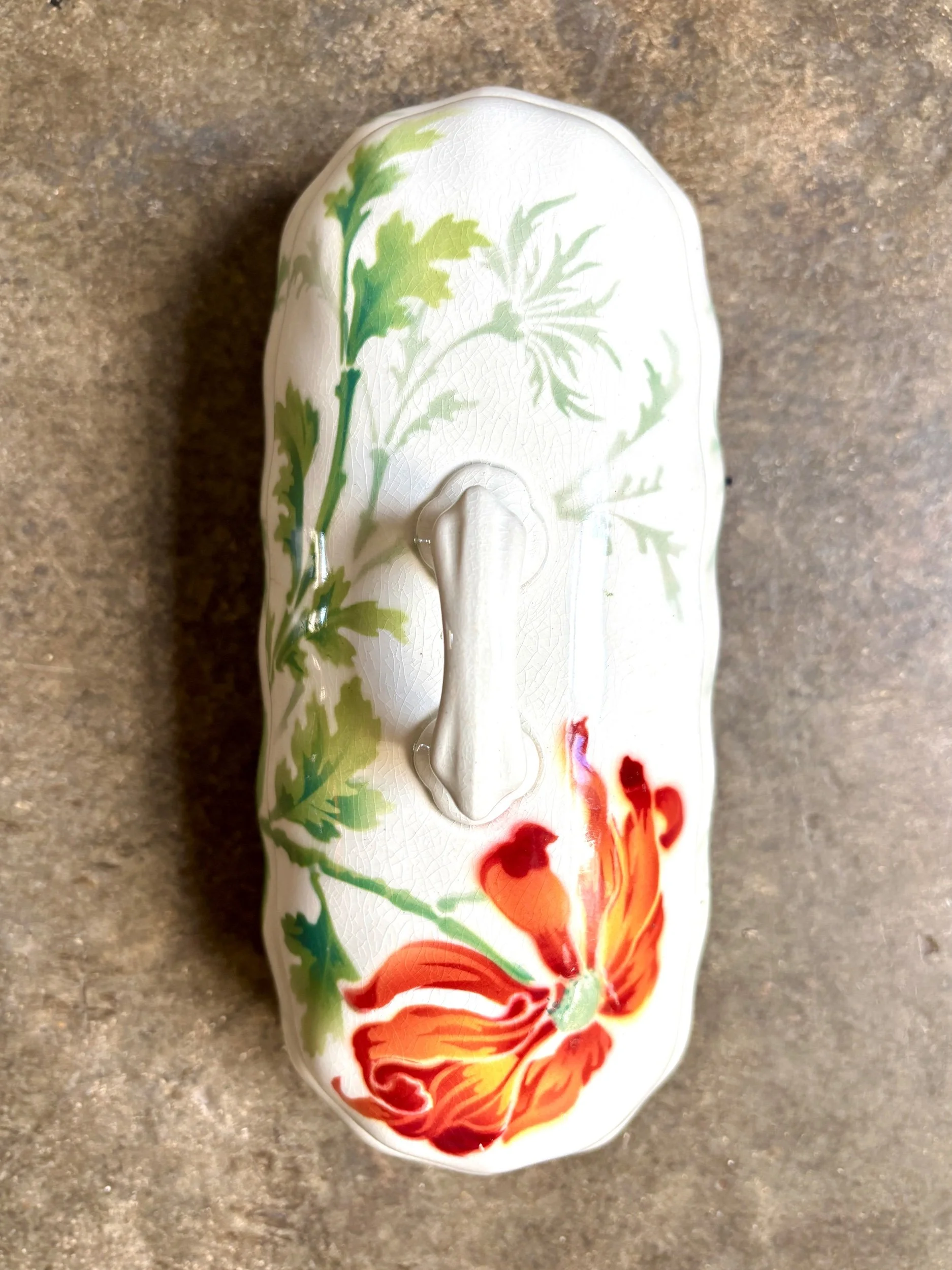 boite-peigne-vide-poche-k-g-luneville-terre-de-fer-blanc-vert-marron-decoration-rangement-vintage-axs-design-paris-france