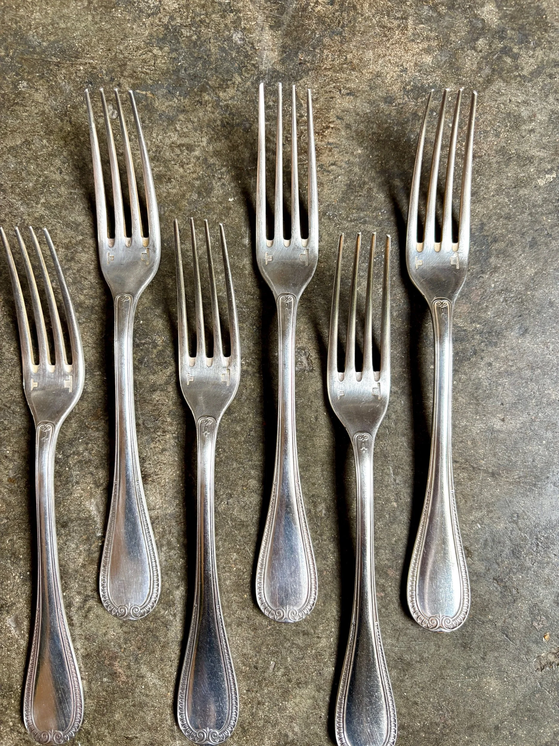 6-fourchettes-christofle-malmaison-metal-argente-couverts-vintage-axs-design-paris-france
