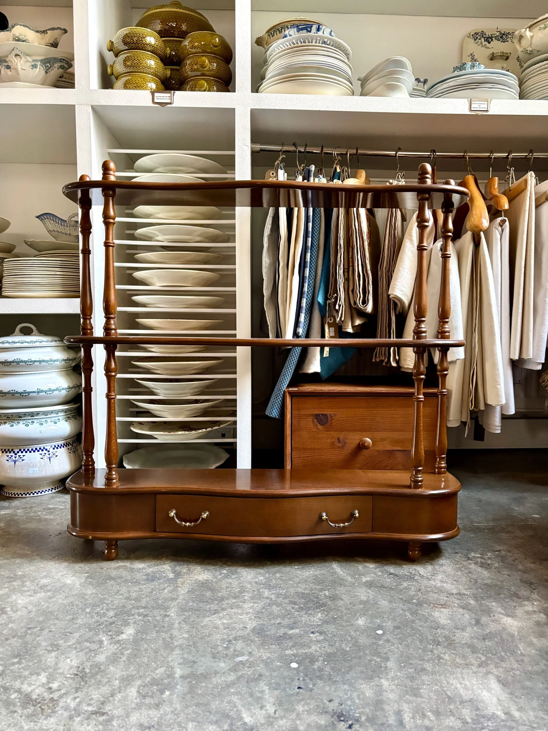 etagere-bois-tourne-2-tiroirs-meuble-rangement-vintage-axs-design-paris-france