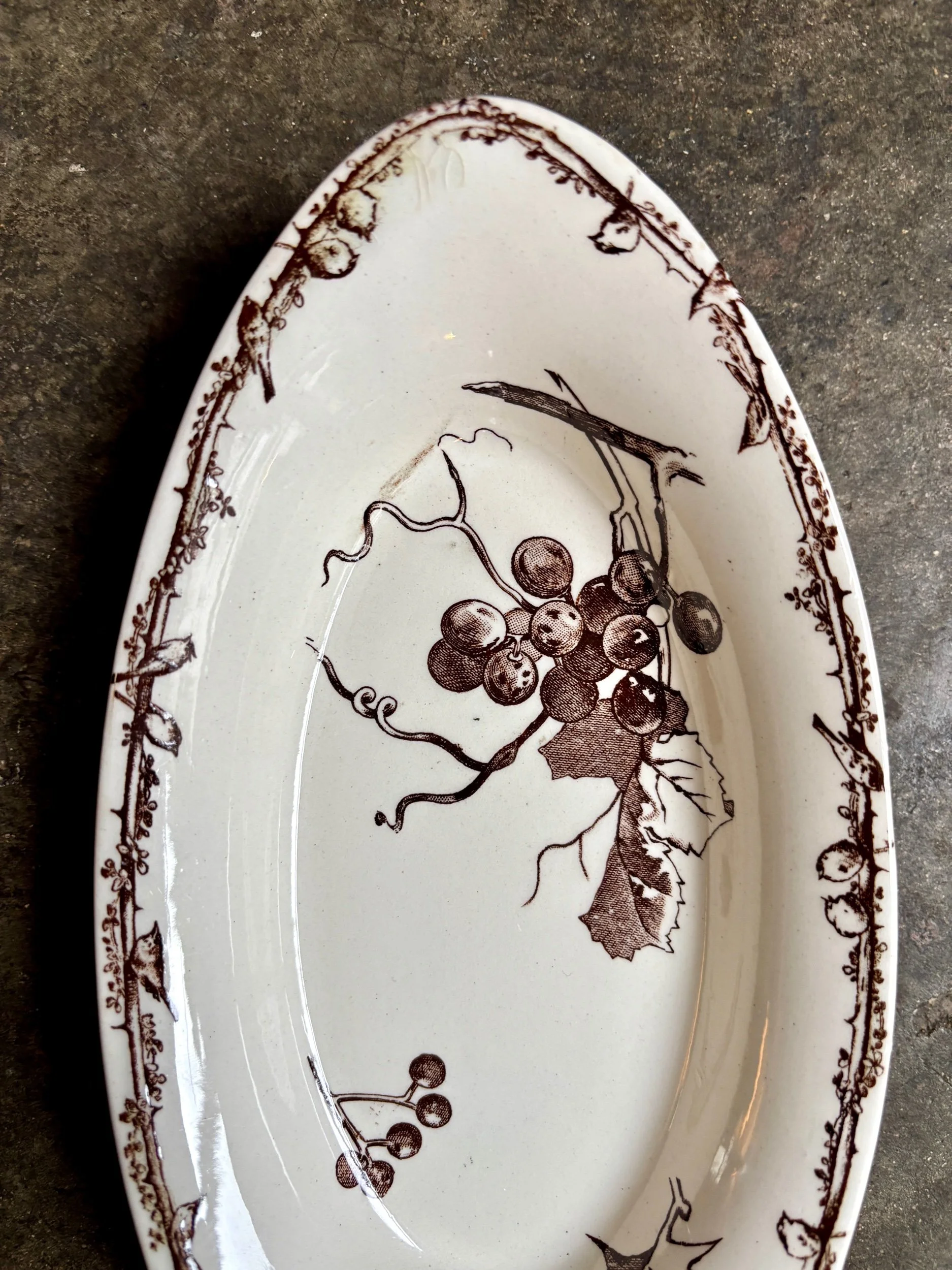 ravier-hb-cie-terre-de-fer-marron-vaisselle-vintage-axs-design-paris-france