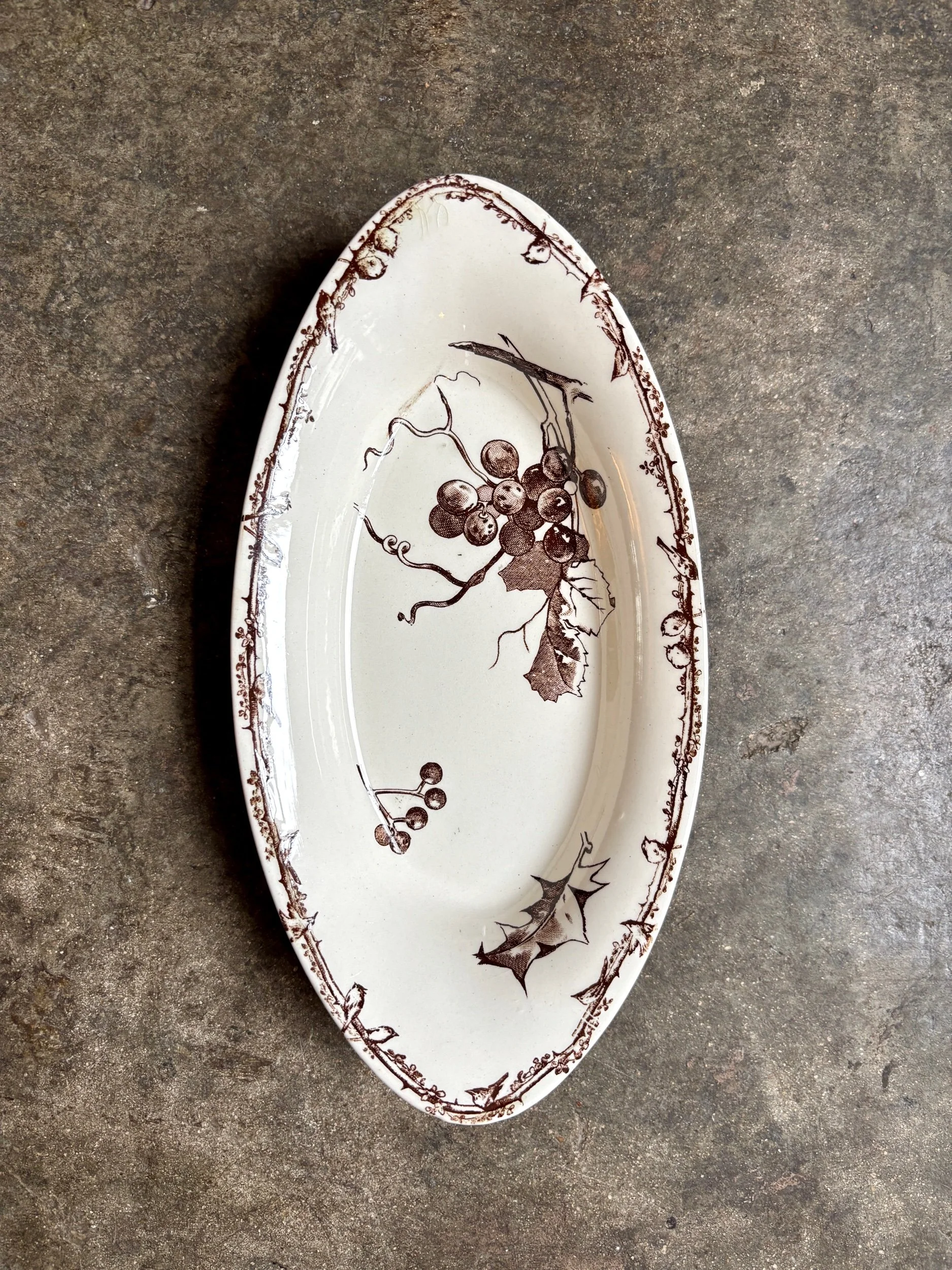 ravier-hb-cie-terre-de-fer-marron-vaisselle-vintage-axs-design-paris-france