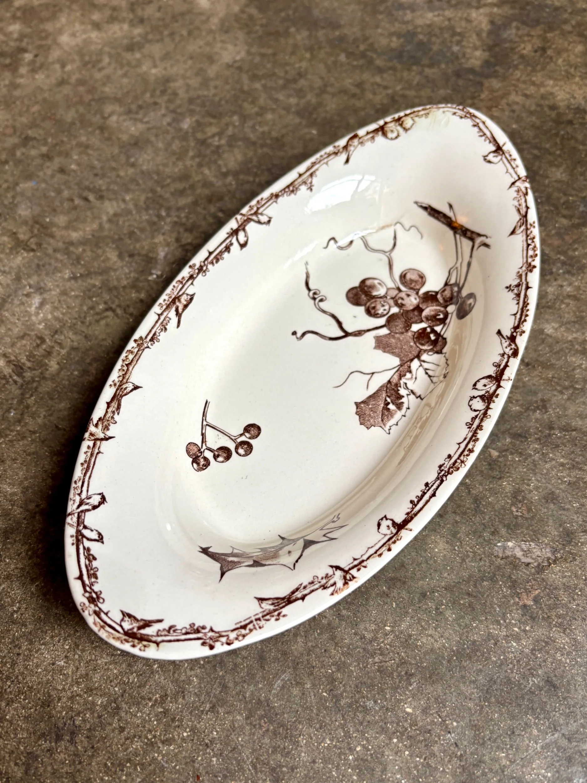 ravier-hb-cie-terre-de-fer-marron-vaisselle-vintage-axs-design-paris-france