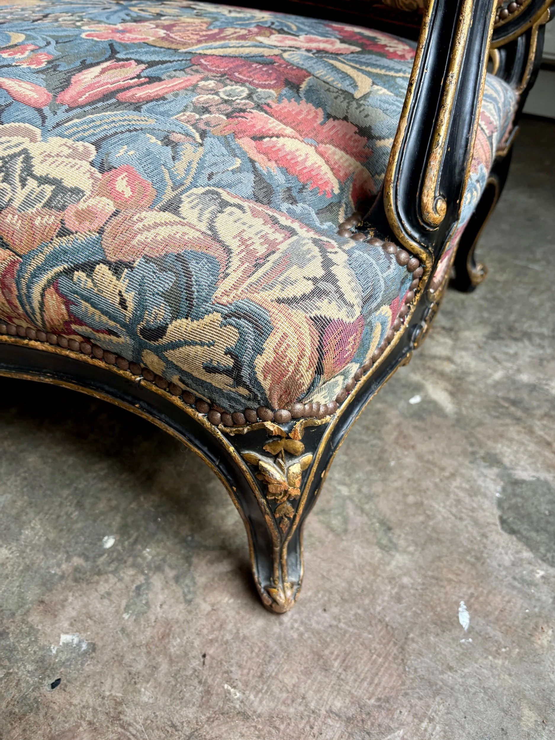marquise-fauteuil-louis-xv-napoleon-iii-bois-noir-dore-jacquard-fleuri-vintage-axs-design-paris-france