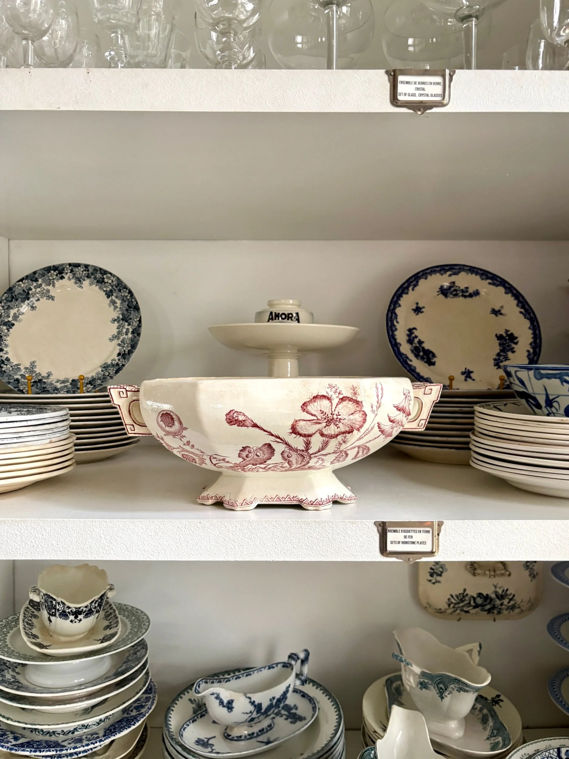 Soupière, saladier en terre de fer Clairefontaine, service "Indiana"