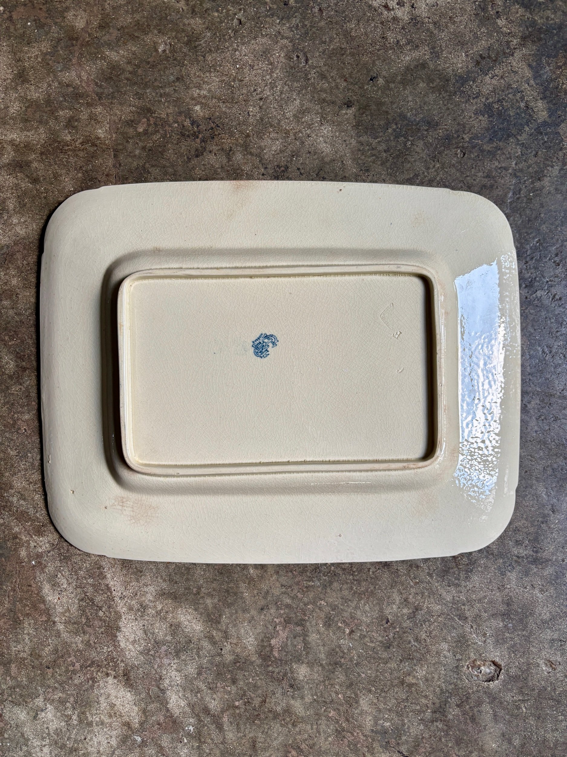 moyen-plat-rectangulaire-gien-oiseaux-bleu-vaisselle-vintage-axs-design-paris-france