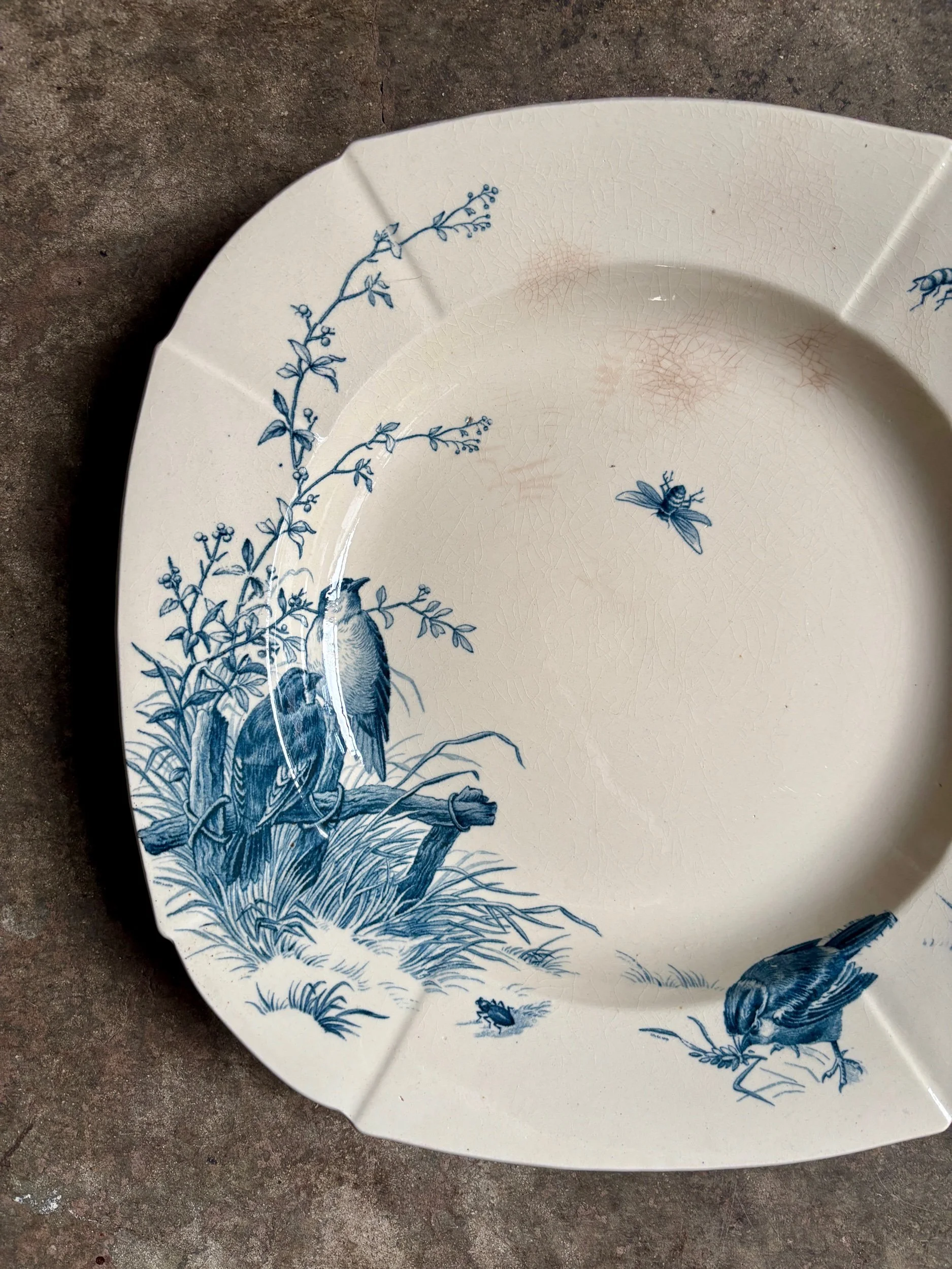 plat-moyen-carre-creux-gien-oiseaux-bleu-terre-fer-vaisselle-axs-design-paris-france