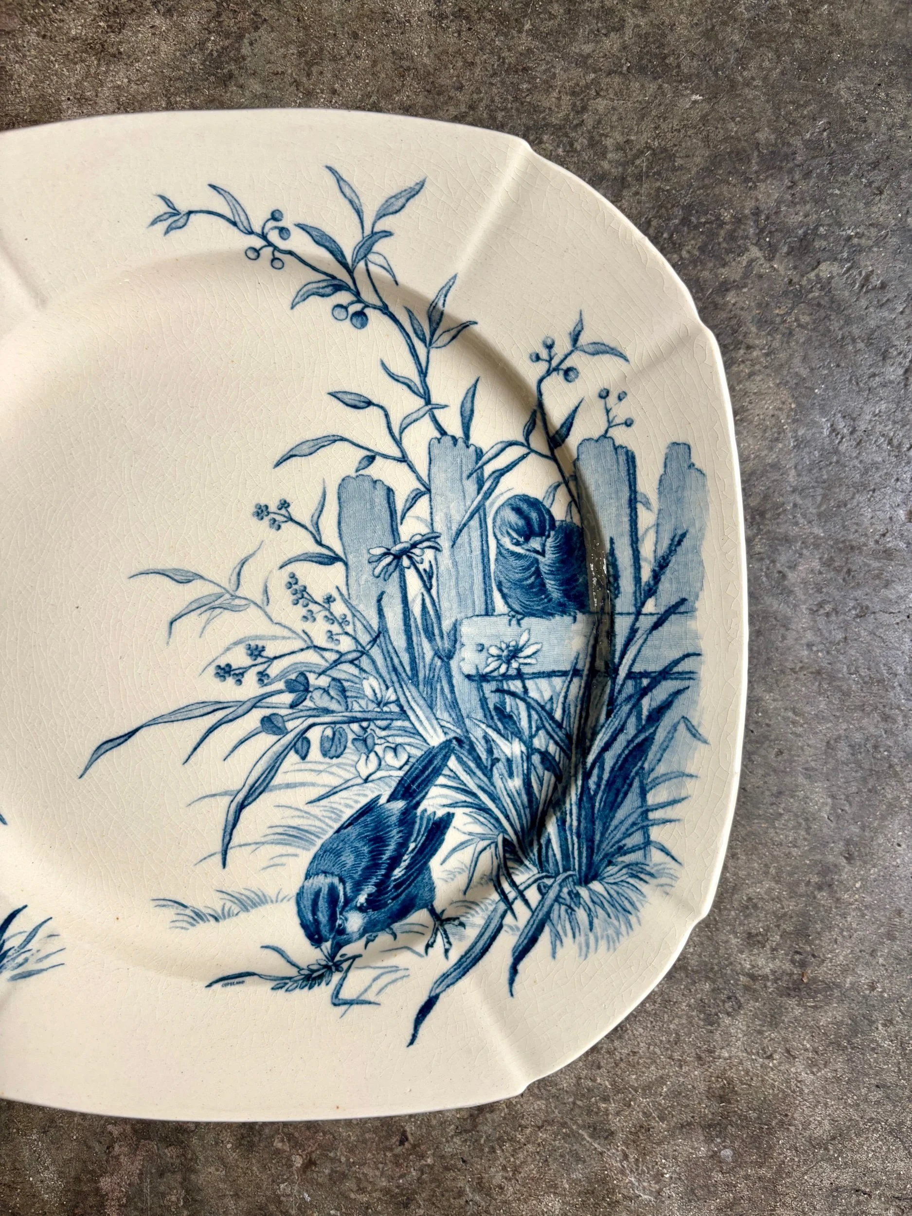 assiette-gateau-gien-oiseaux-terre-fer-bleuvaisselle-vintage-axs-design-paris-france-1
