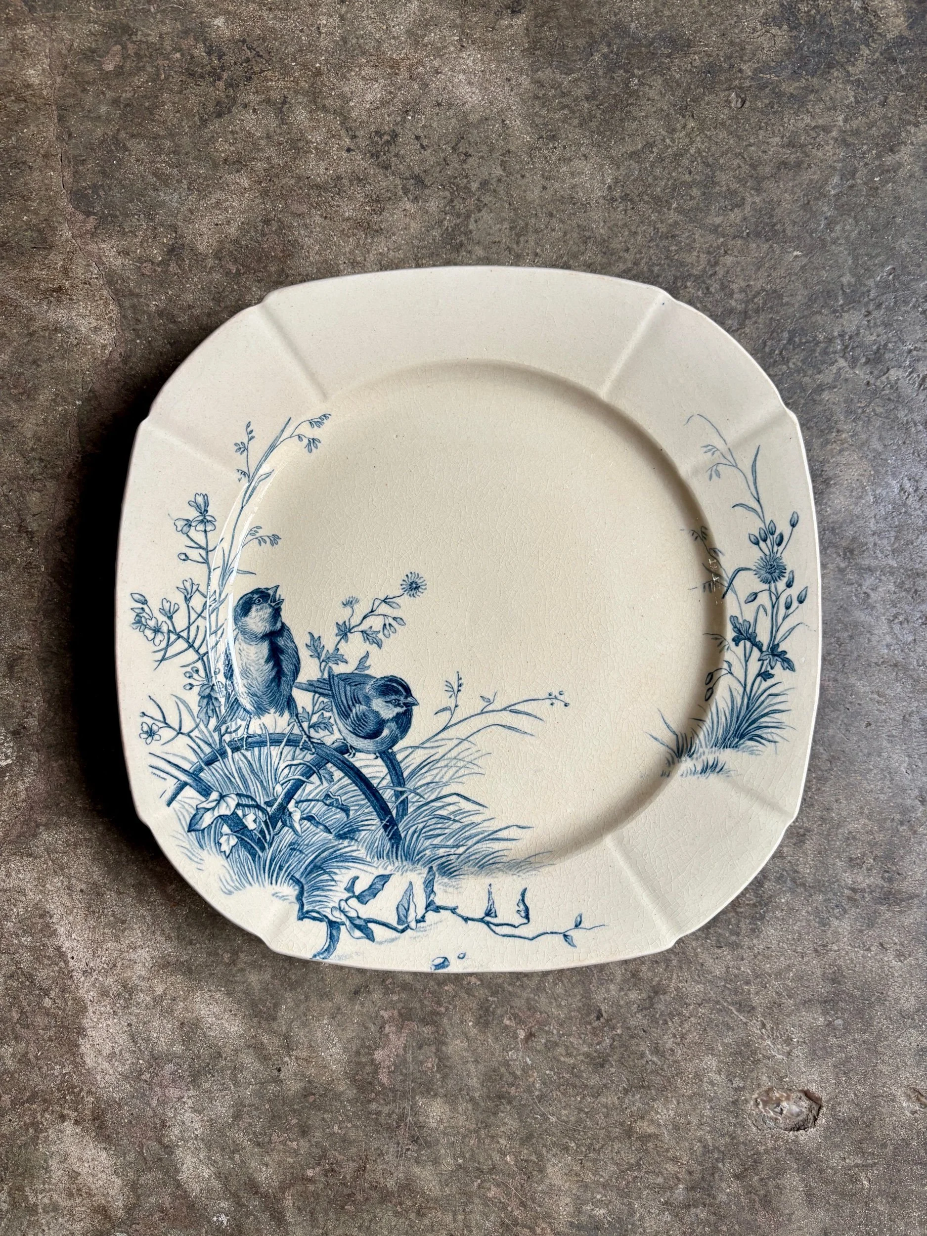 assiette-gateau-gien-oiseaux-terre-fer-bleuvaisselle-vintage-axs-design-paris-france-2