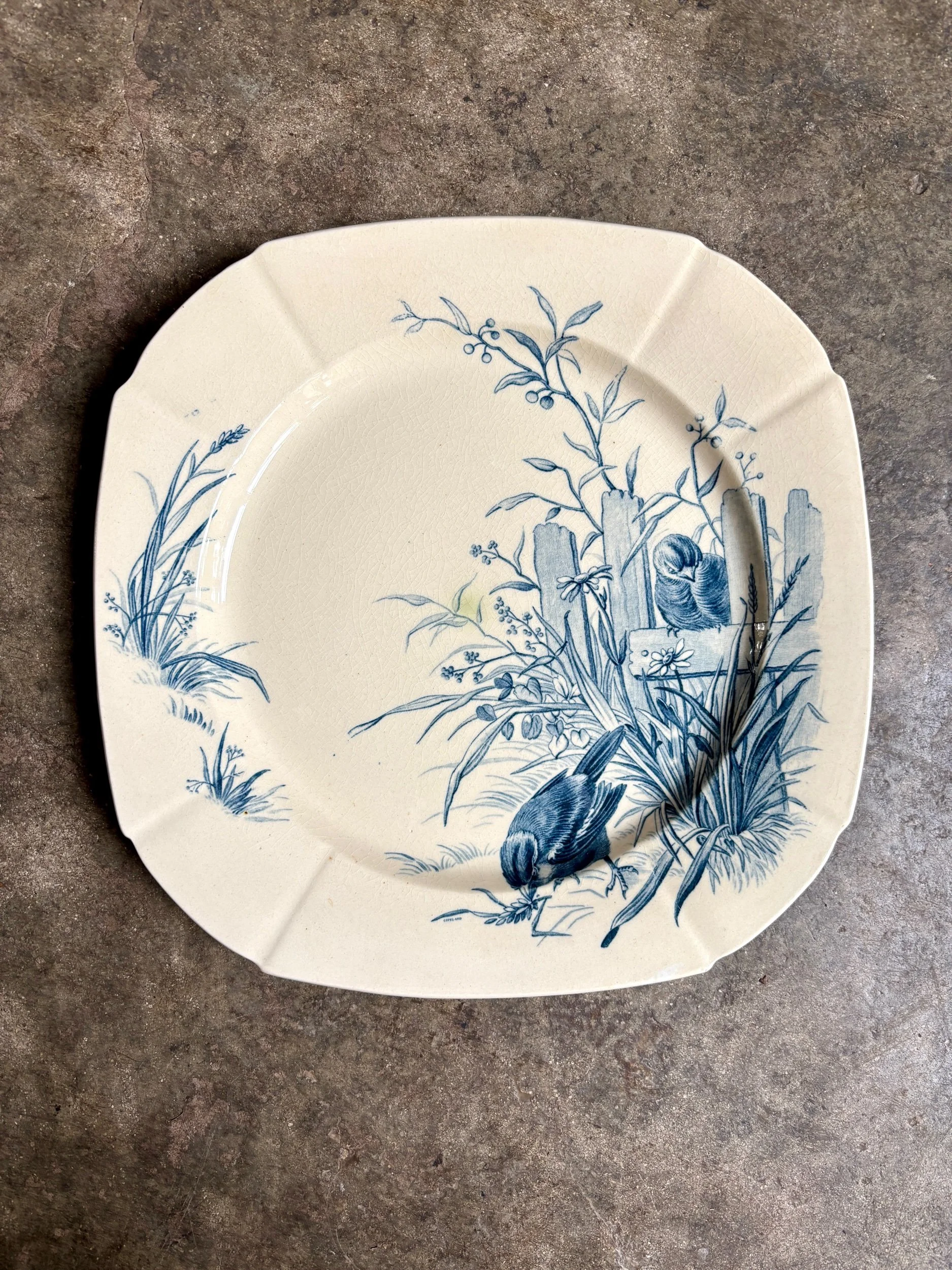 assiette-plate-gien-oiseaux-terre-fer-bleu-vaisselle-vintage-axs-design-paris-france-2