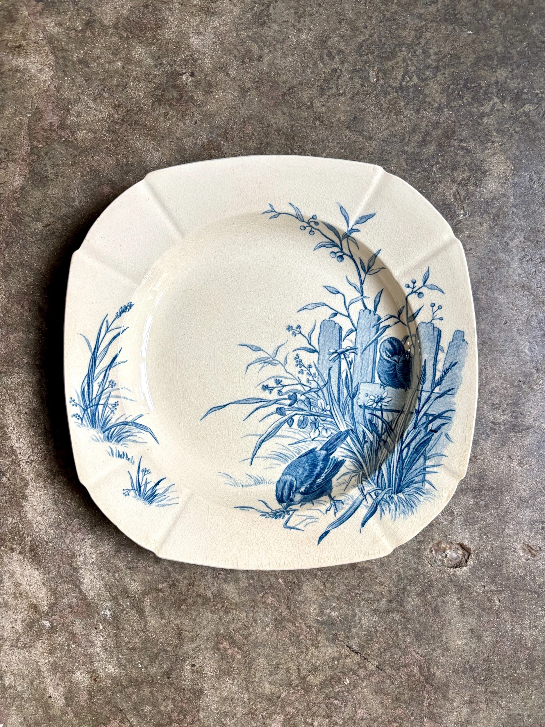 assiette-creuse-gien-oiseaux-terre-fer-bleu-vaisselle-vintage-axs-design-paris-france-2