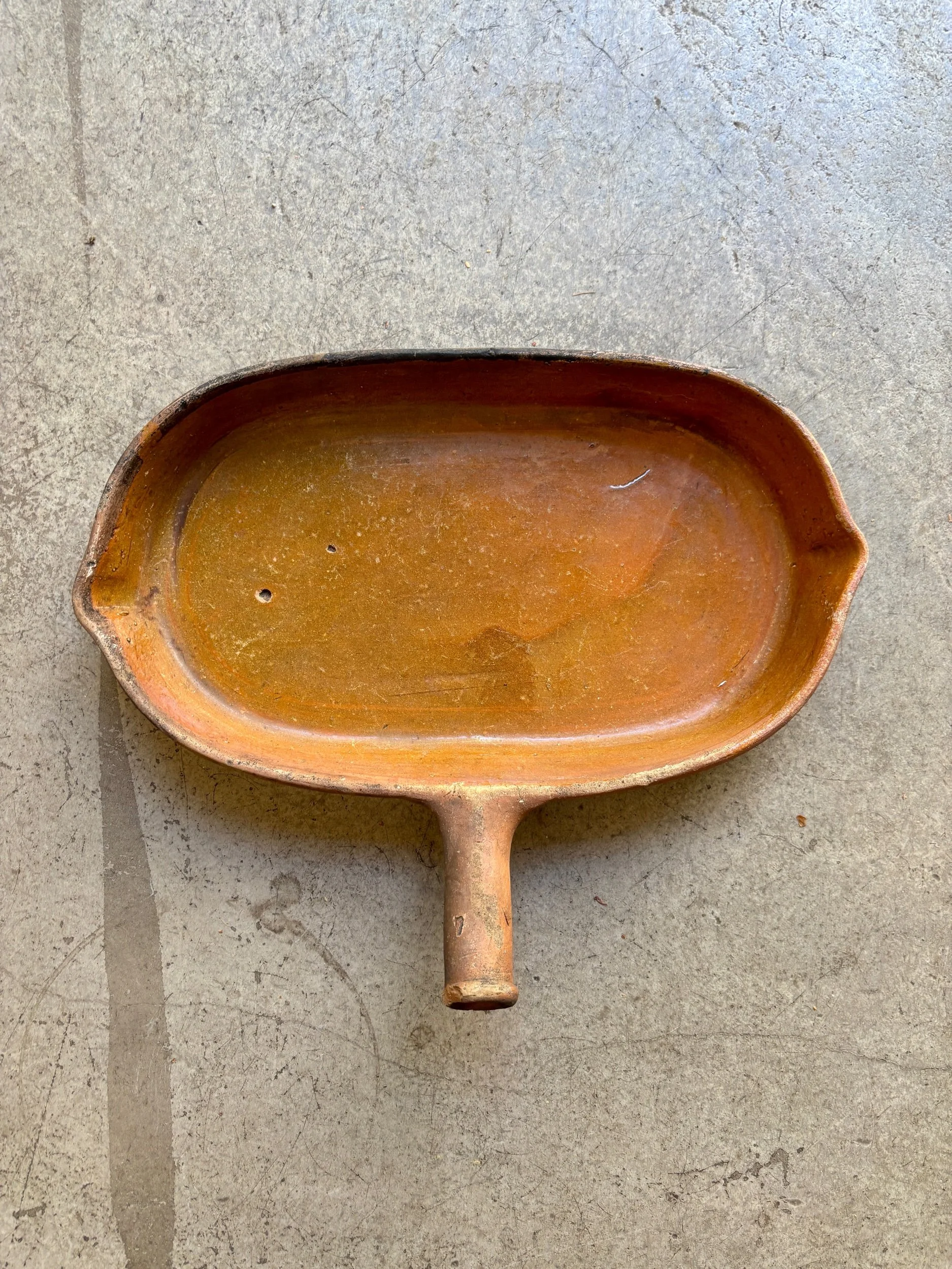 Lèche-frite en terre cuite émaillée n°1