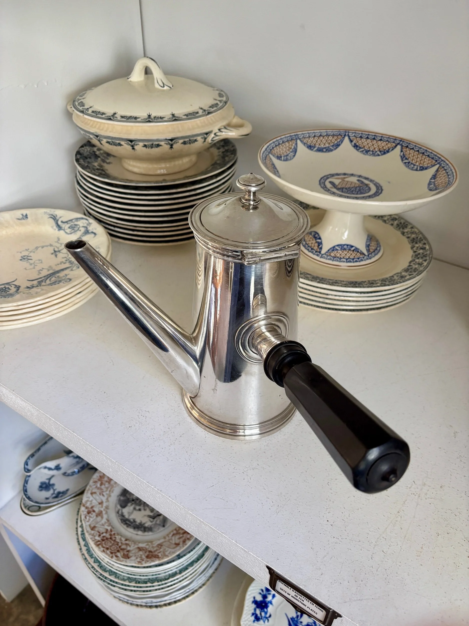 chocolatière-cafetière-theiere-christofle-metal-argent-bois-vaisselle-vintage-axs-design-paris-france