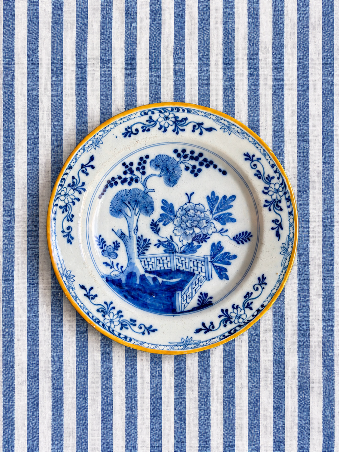 Plat rond Delft, XVIIIème s.