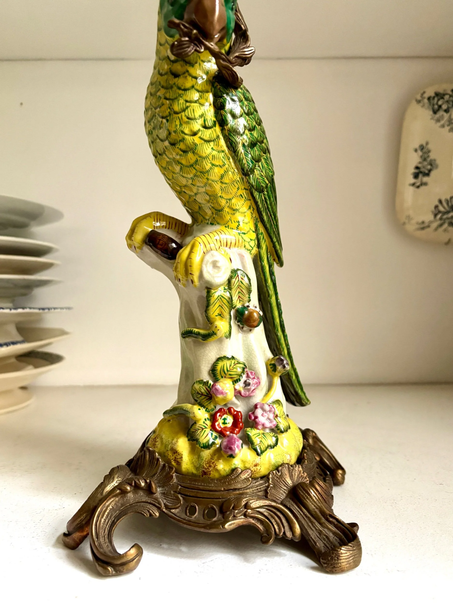bougeoir-2-perruche-porcelaine-wong-lee-bronze-decoration-vintage-axs-design-paris-france
