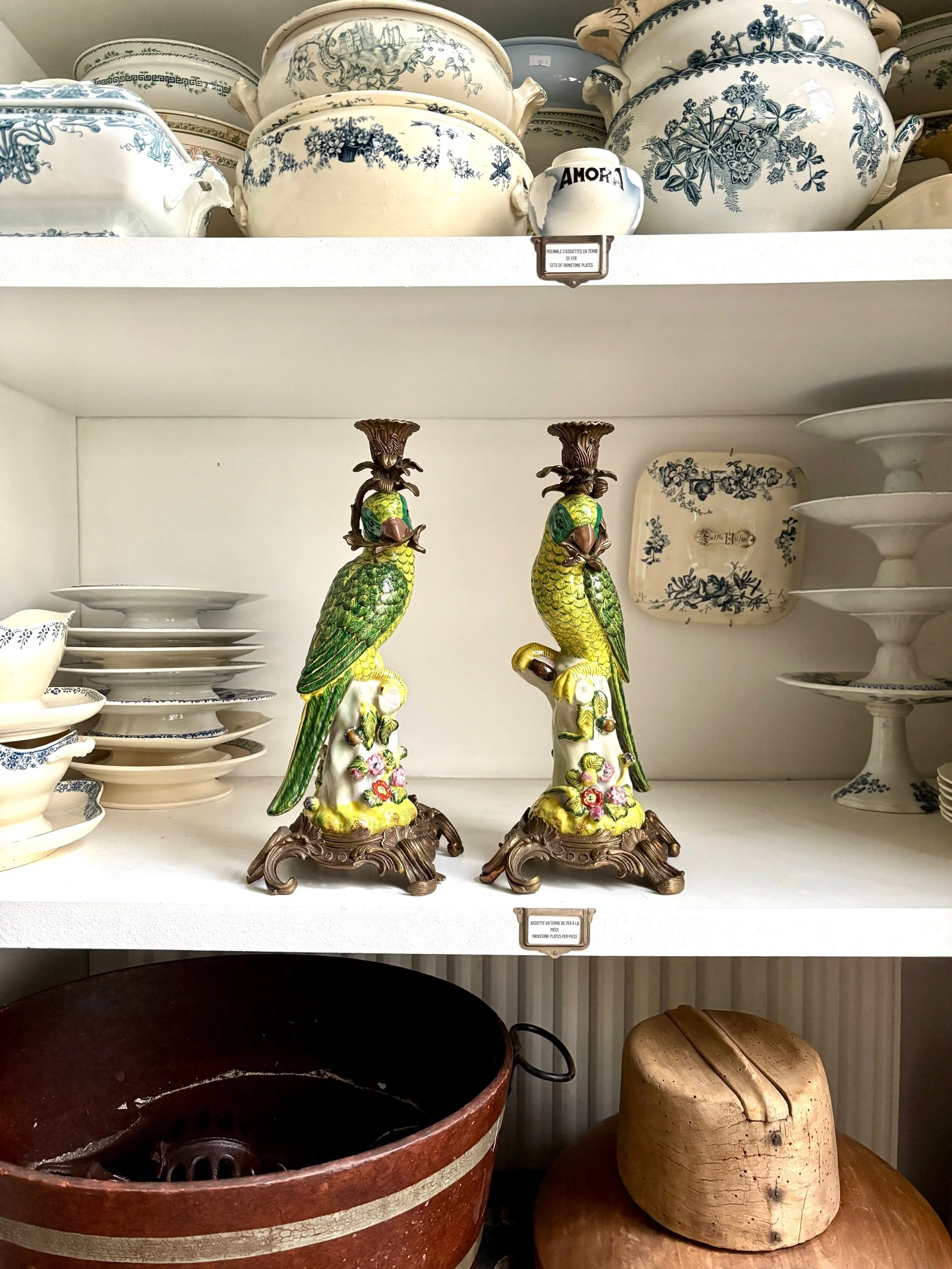 bougeoir-2-perruche-porcelaine-wong-lee-bronze-decoration-vintage-axs-design-paris-france