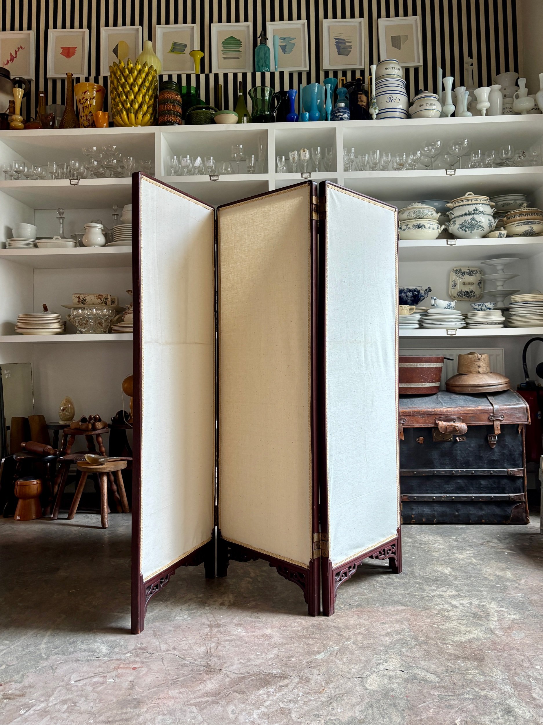 paravent-4-feuilles-bois-coton-meuble-vintage-axs-design-paris-france