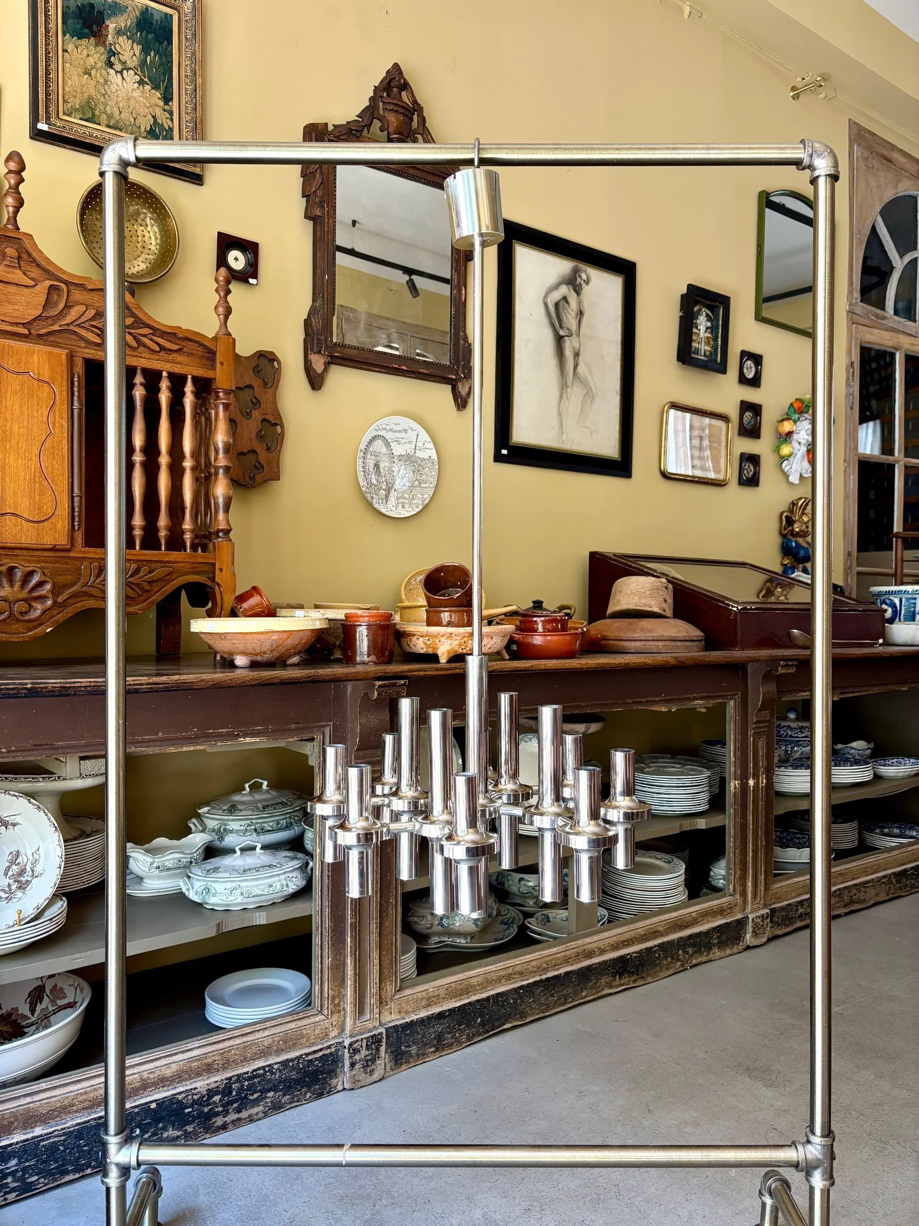 lustre-12-feux-metal-chrome-gaetano-sciolari-staff-leuchten-luminaire-vintage-design-axs-design-paris-france
