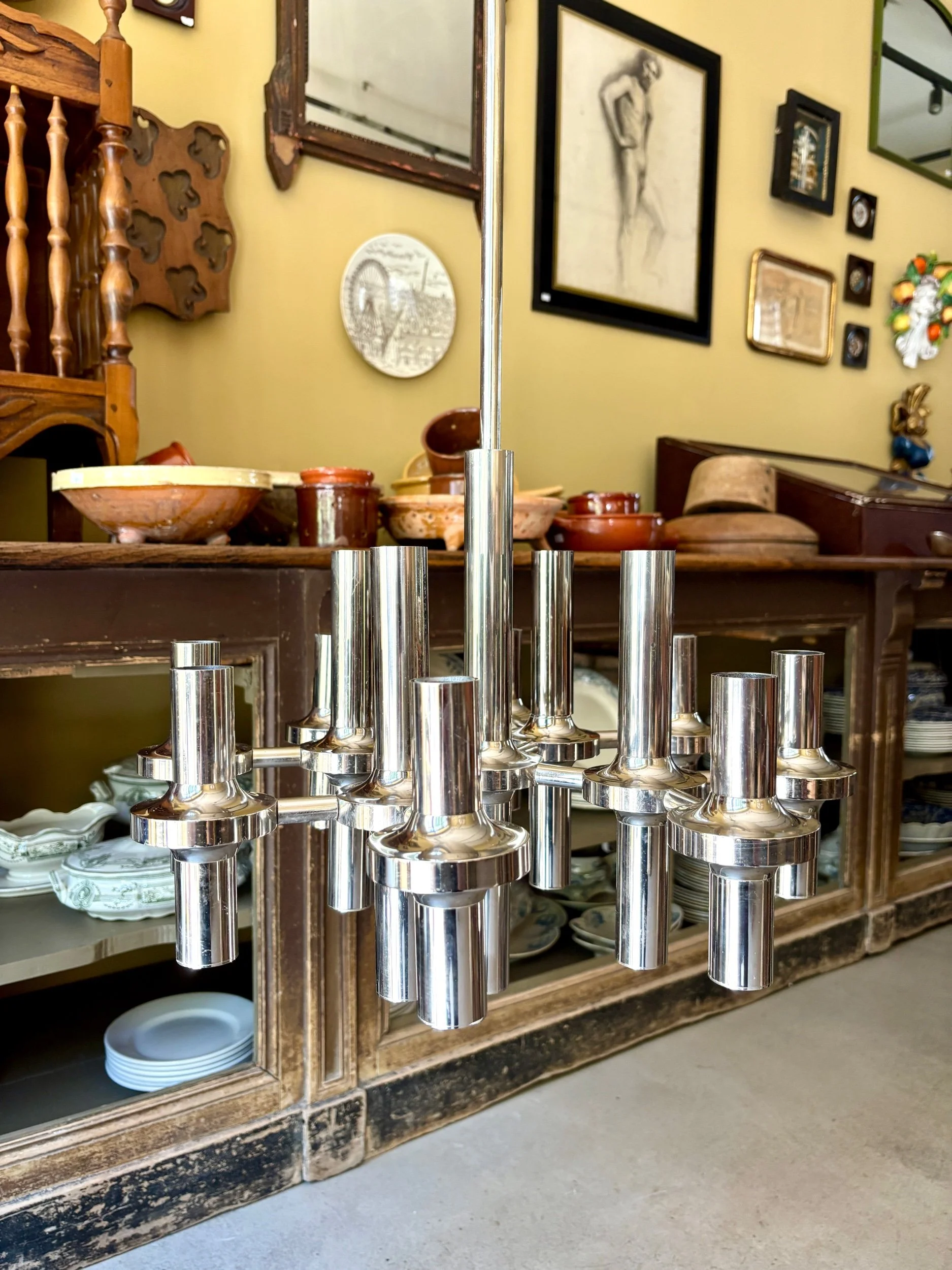 lustre-12-feux-metal-chrome-gaetano-sciolari-staff-leuchten-luminaire-vintage-design-axs-design-paris-france