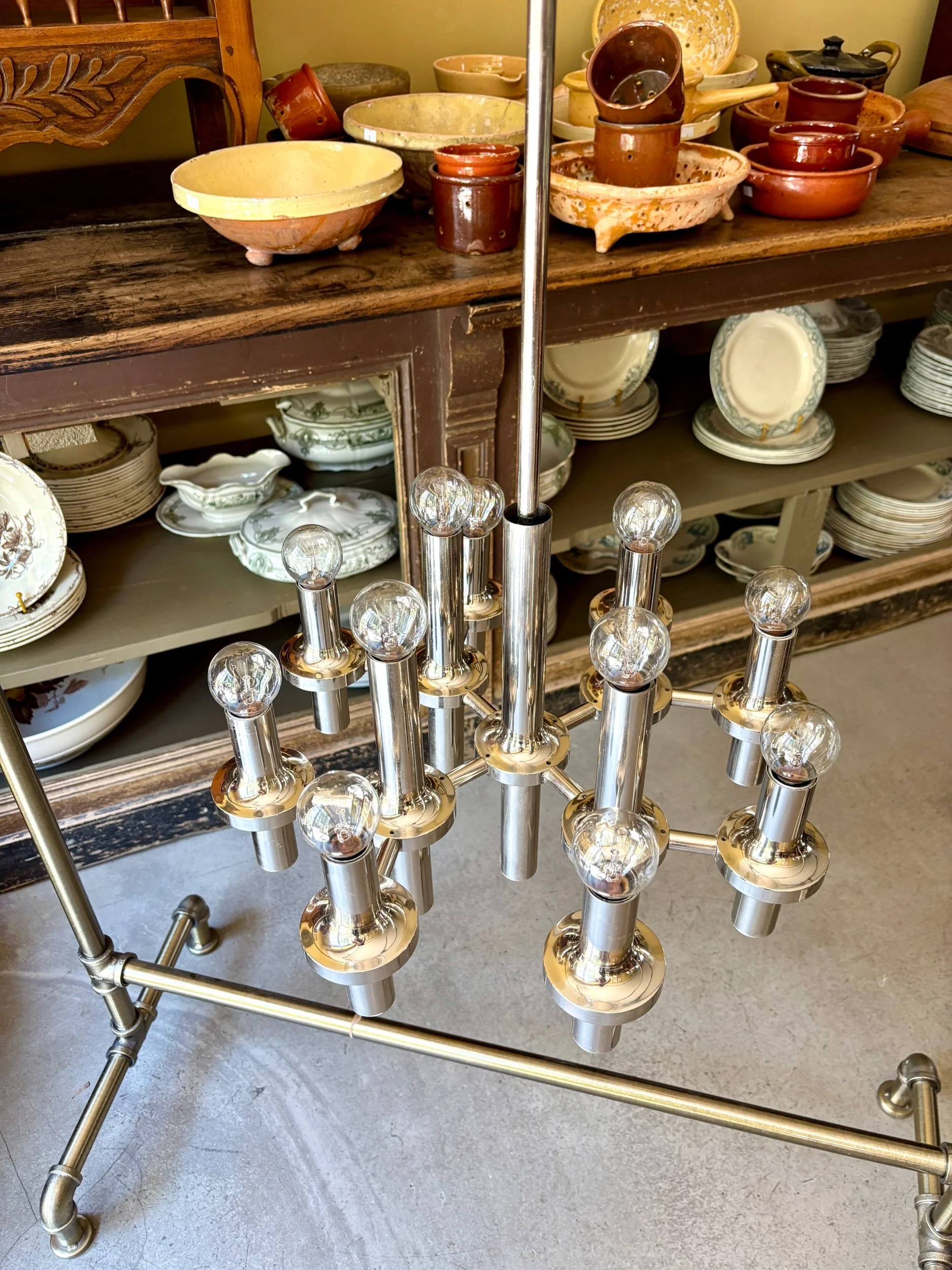 lustre-12-feux-metal-chrome-gaetano-sciolari-staff-leuchten-luminaire-vintage-design-axs-design-paris-france