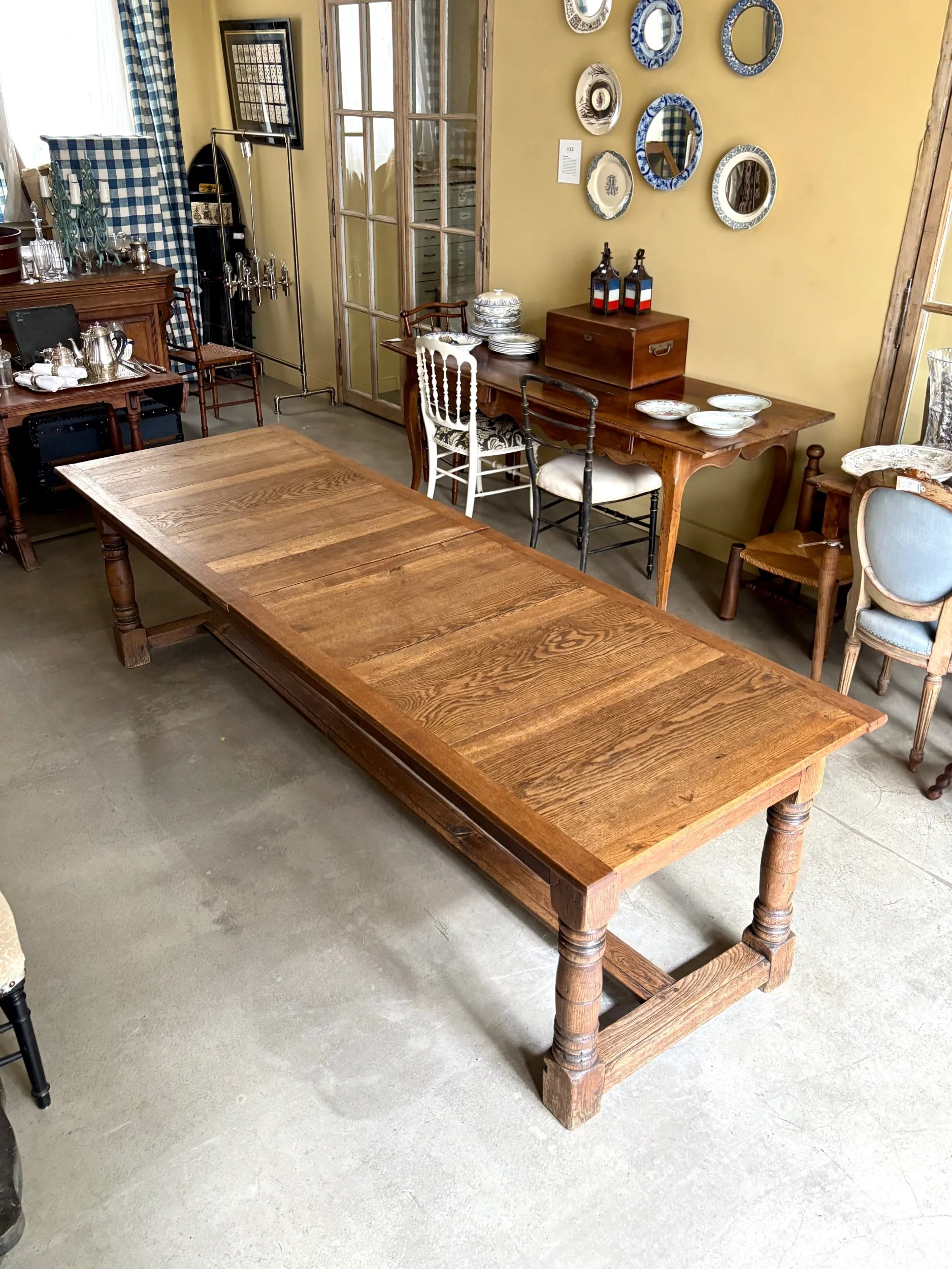 Table de drapier en bois massif ☐ 237 x 79 cm