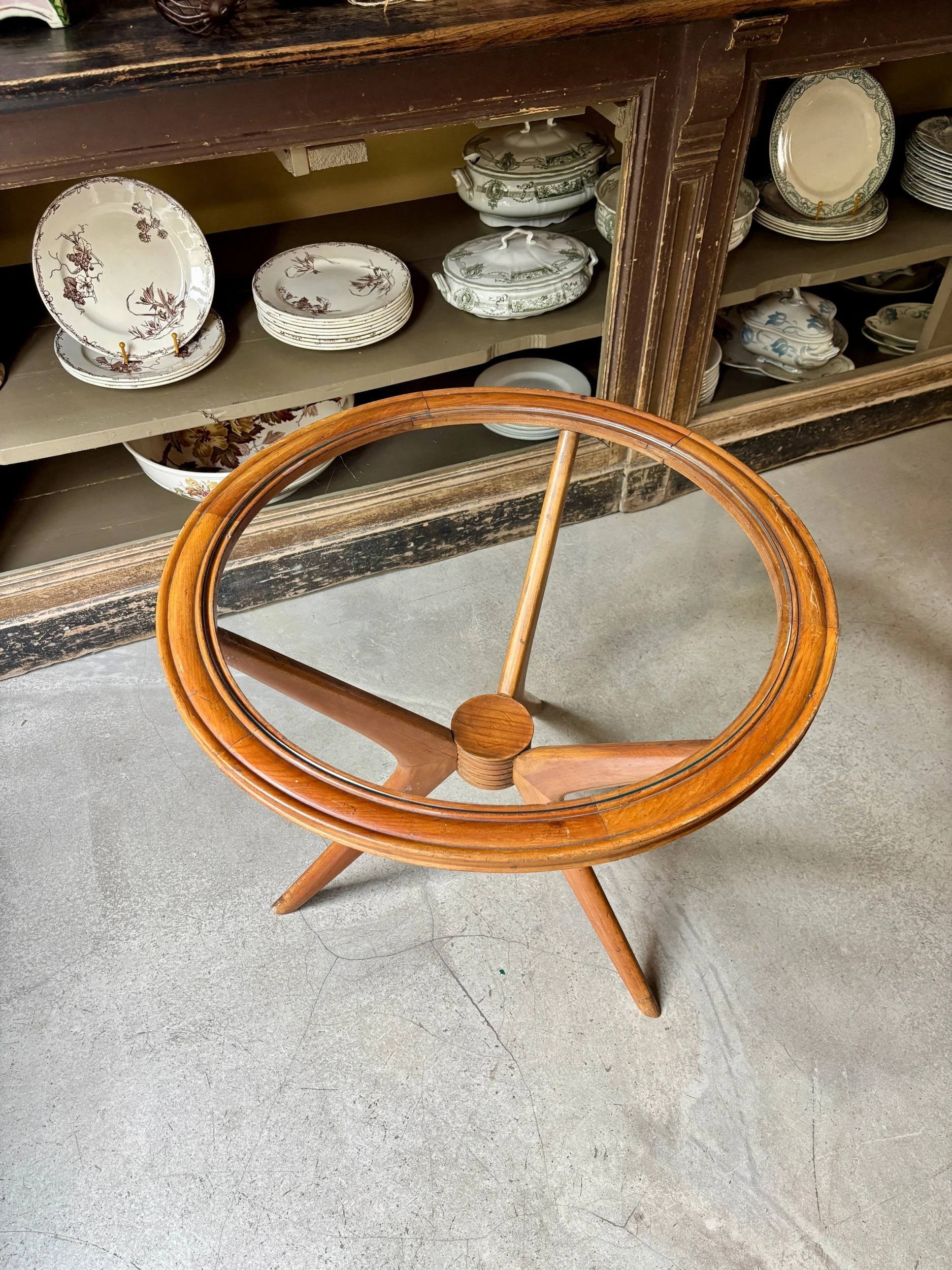 table-basse-appoint-bois-fonce-verre-meuble-vintage-axs-design-paris-france