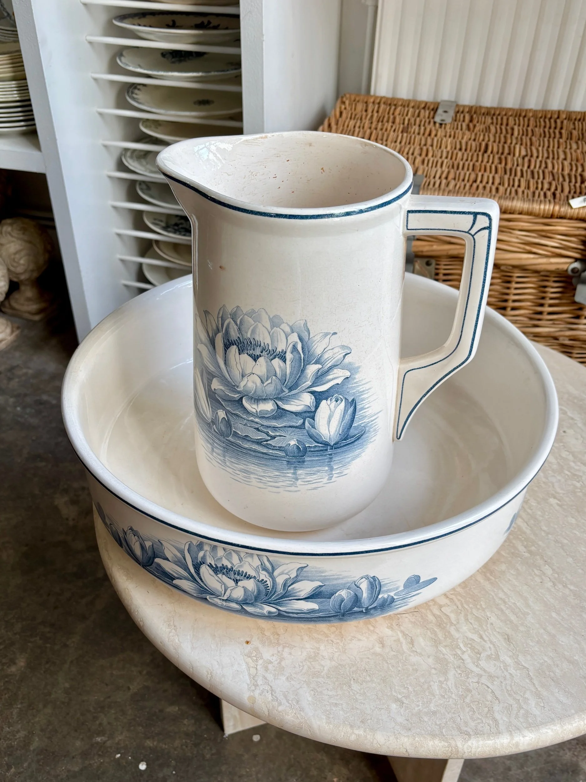 broc-pichet-bassine-villeroy-boch-nenuphar-terre-fer-bleu-vintage-axs-design-paris-france